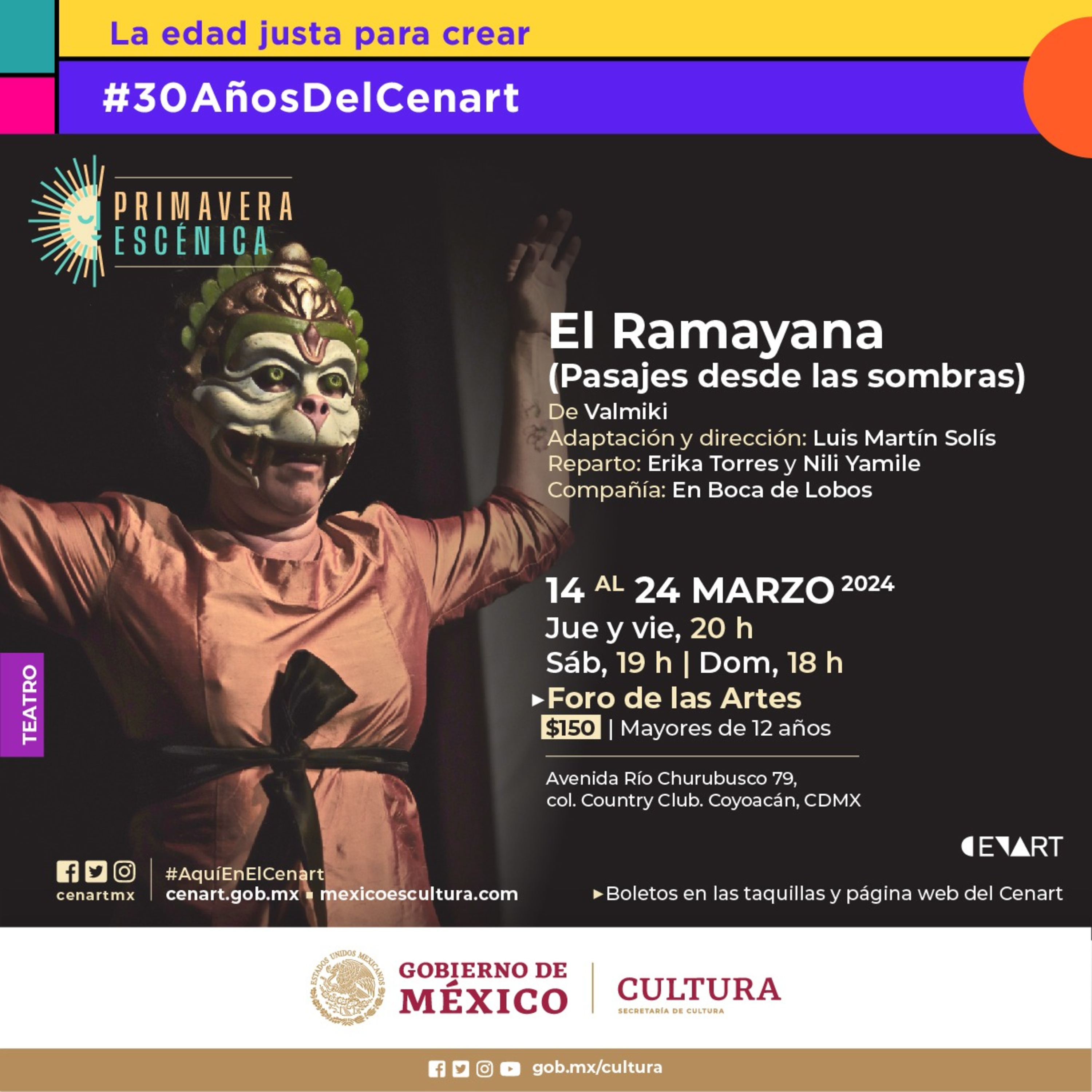 Asiste a la obra "El Ramayana"; se presenta en el CENART episode artwork