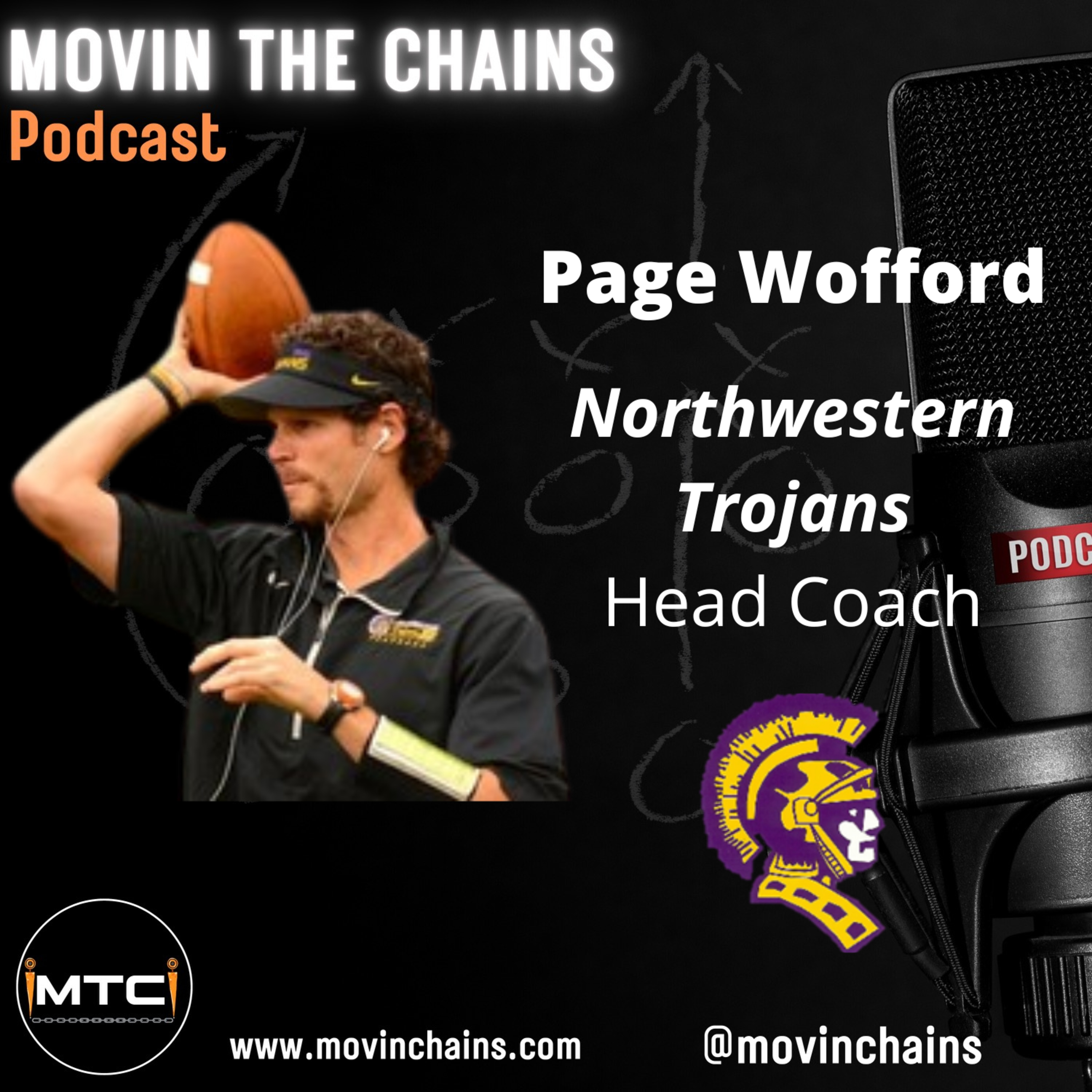 2023 Northwestern Trojans Preview - Movin' The Chains Interviews Head Coach Page Wofford episode artwork