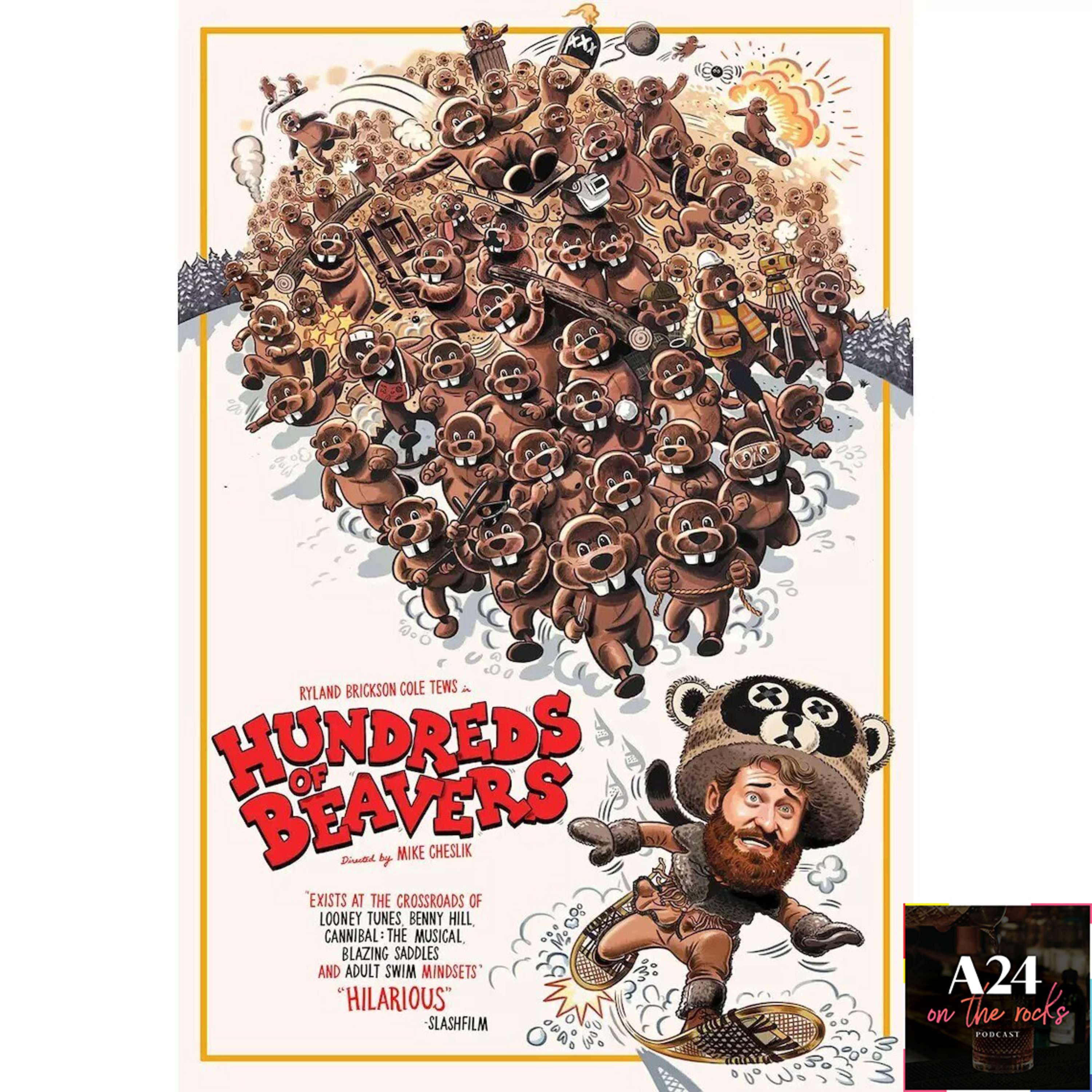 Hundreds of Beavers (2022) Film Review with Rhys Crook | A24 on the Rocks episode artwork