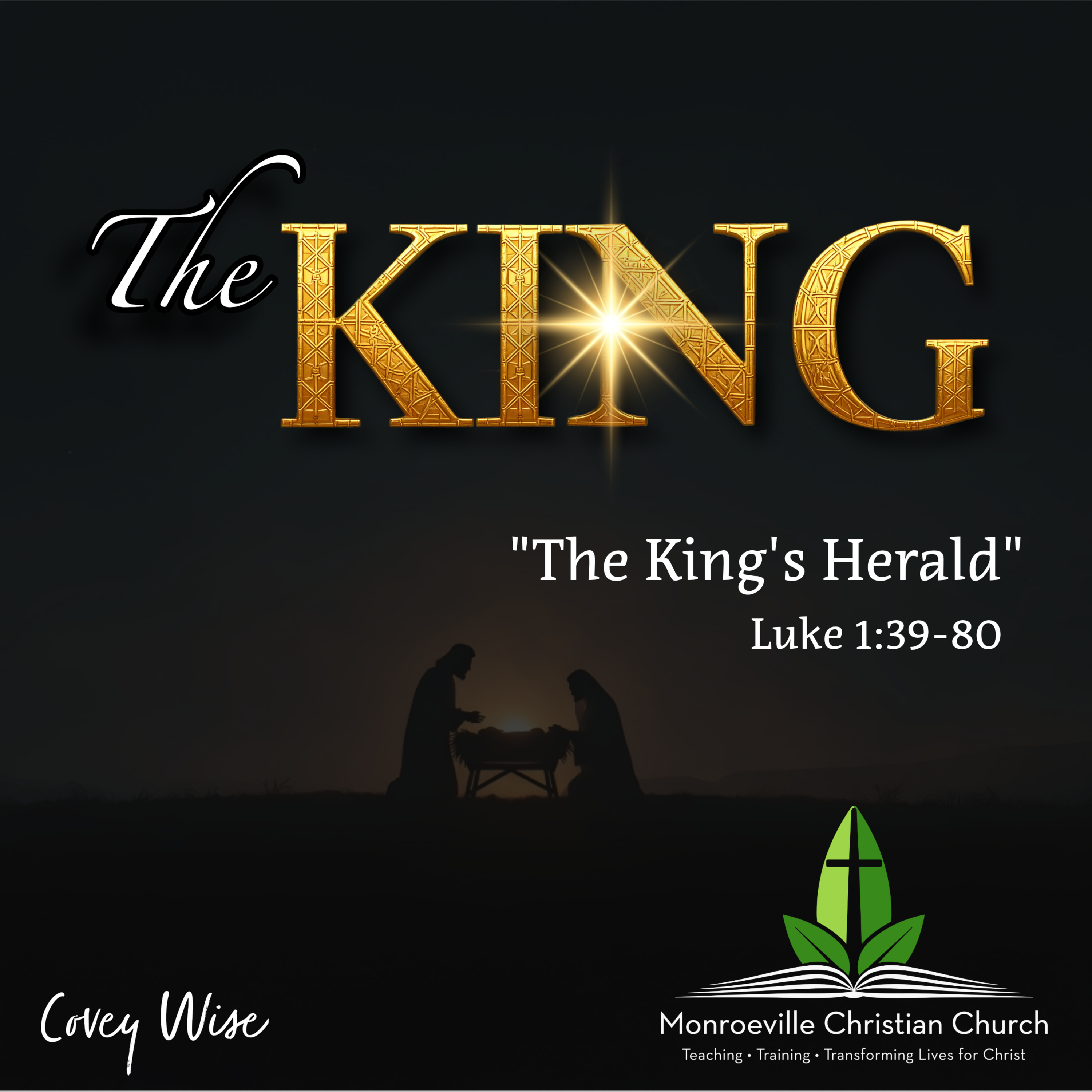 "The Kings Herald" - The King Series - Luke 1:39-80 - Covey Wise - 12-14-25 episode artwork