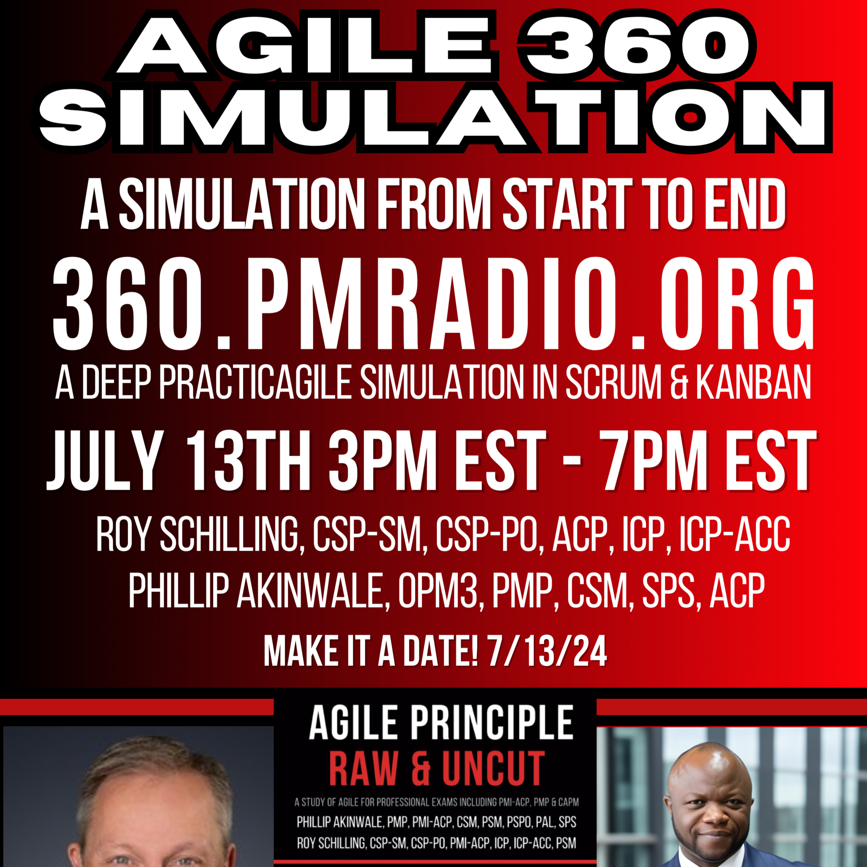 SCRUM Simulation - Make it a DATE! July 13th (360.pmradio.org)
