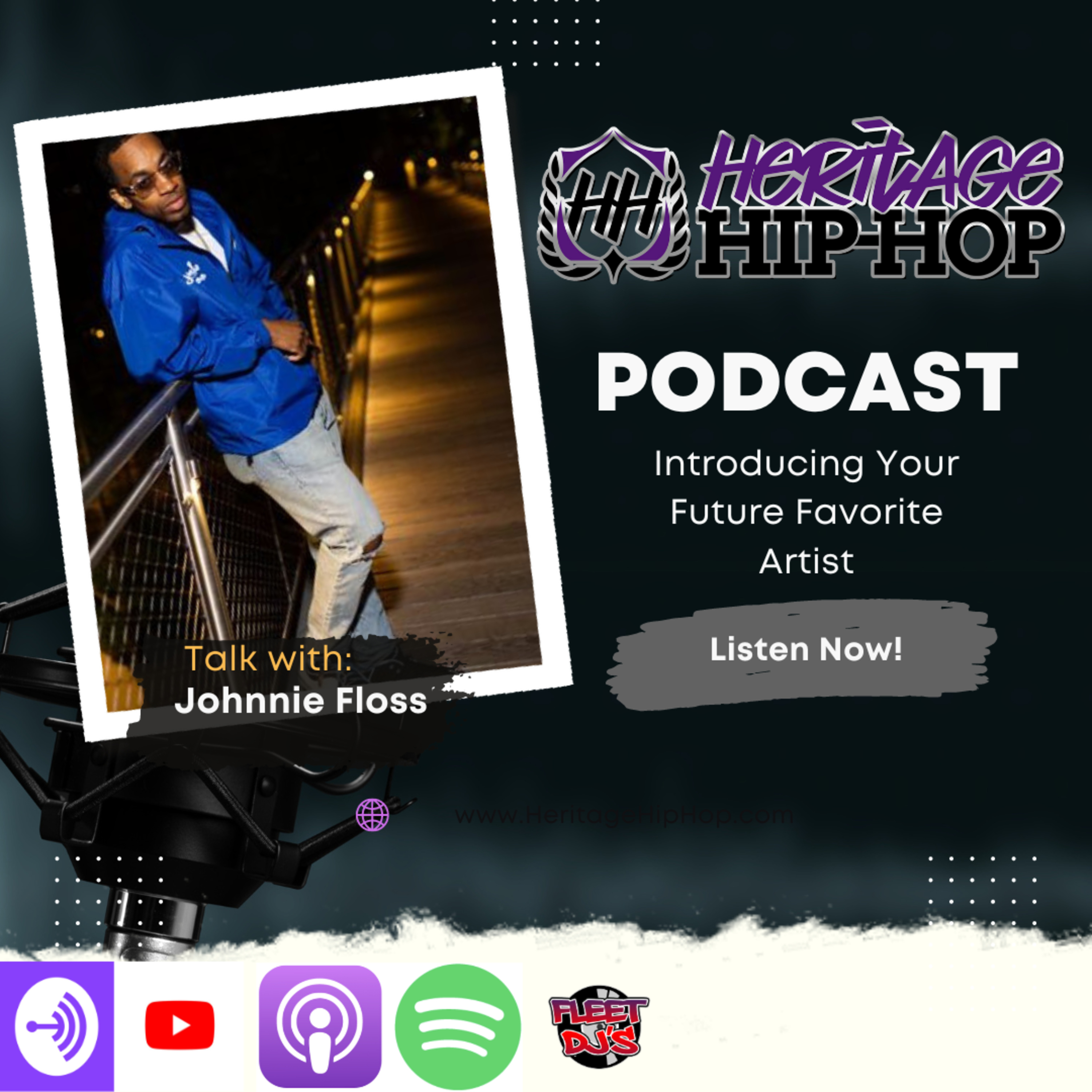 Heritage Hip-Hop Podcast Ep. 203 Johnnie Floss episode artwork