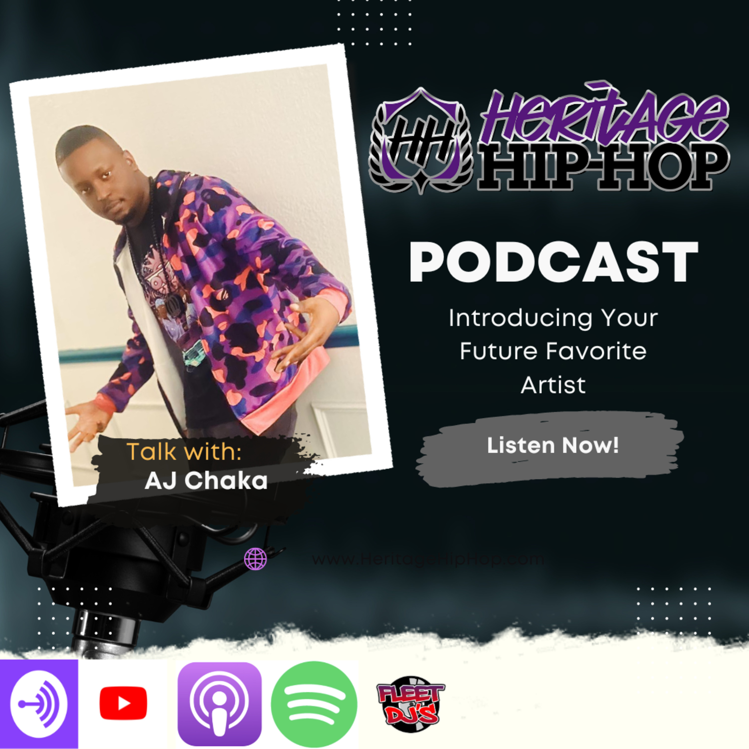 Heritage Hip-Hop Podcast Ep. 204 AJ Chaka episode artwork