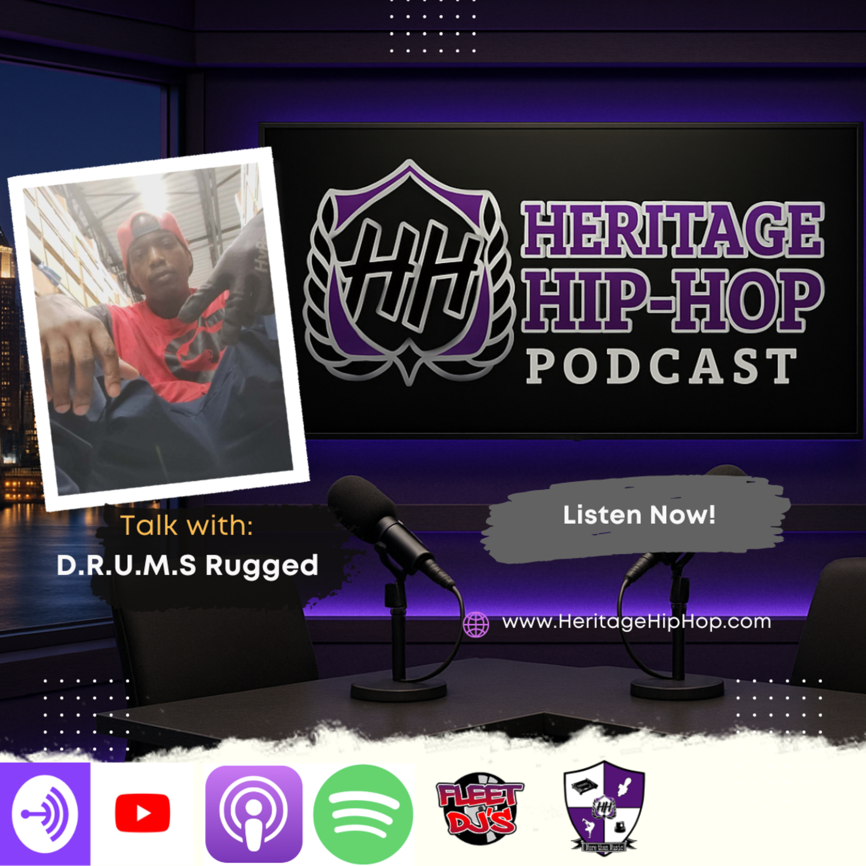 Heritage Hip-Hop Podcast Ep. 241 D.R.U.M.S. Rugged I Content Creation vs. Cultural Cooperation episode artwork