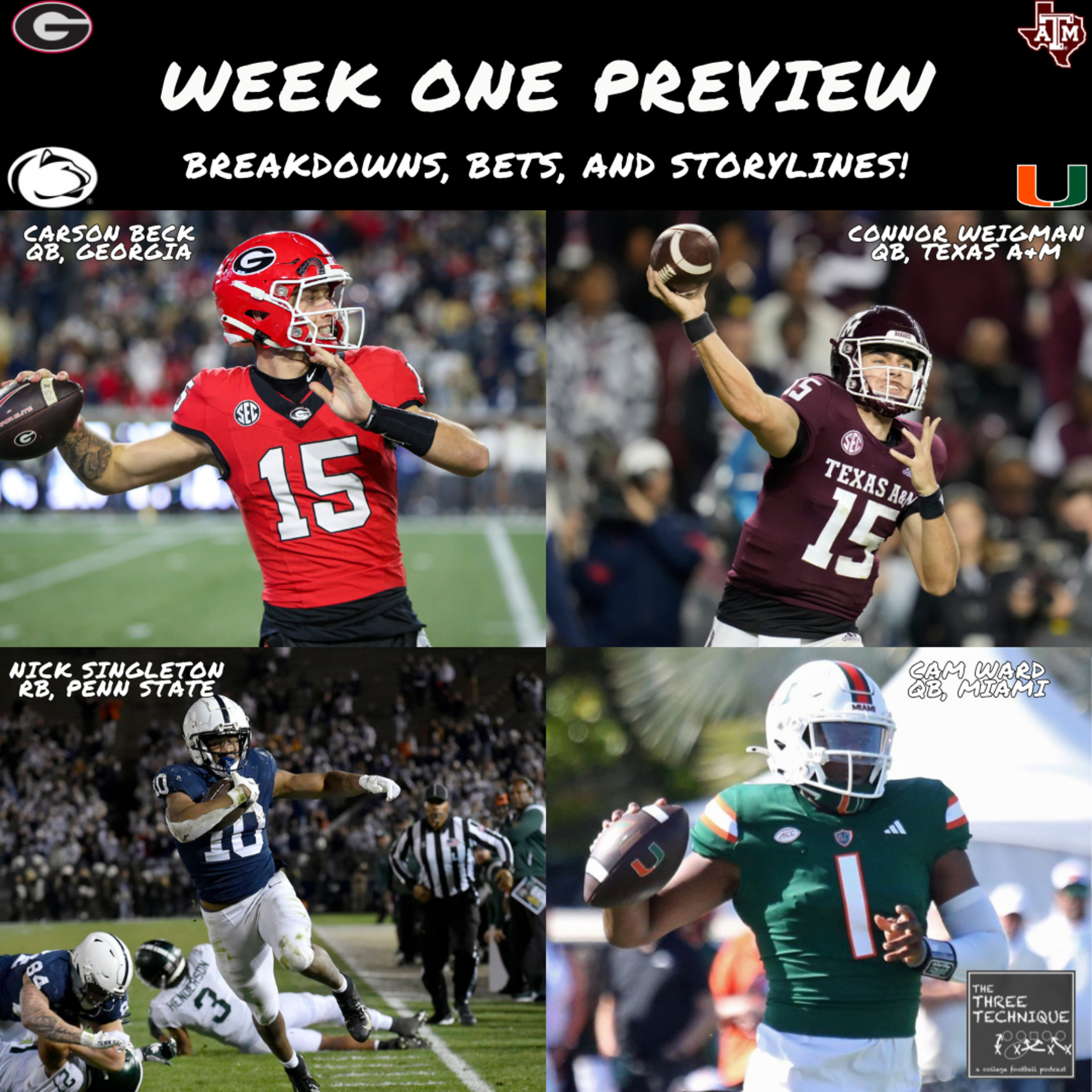 Week One Preview: Dawgs vs Tigers, Hot Seat Bowl in Gainesville, Aggies Host the Irish & More! - Episode 223 episode artwork