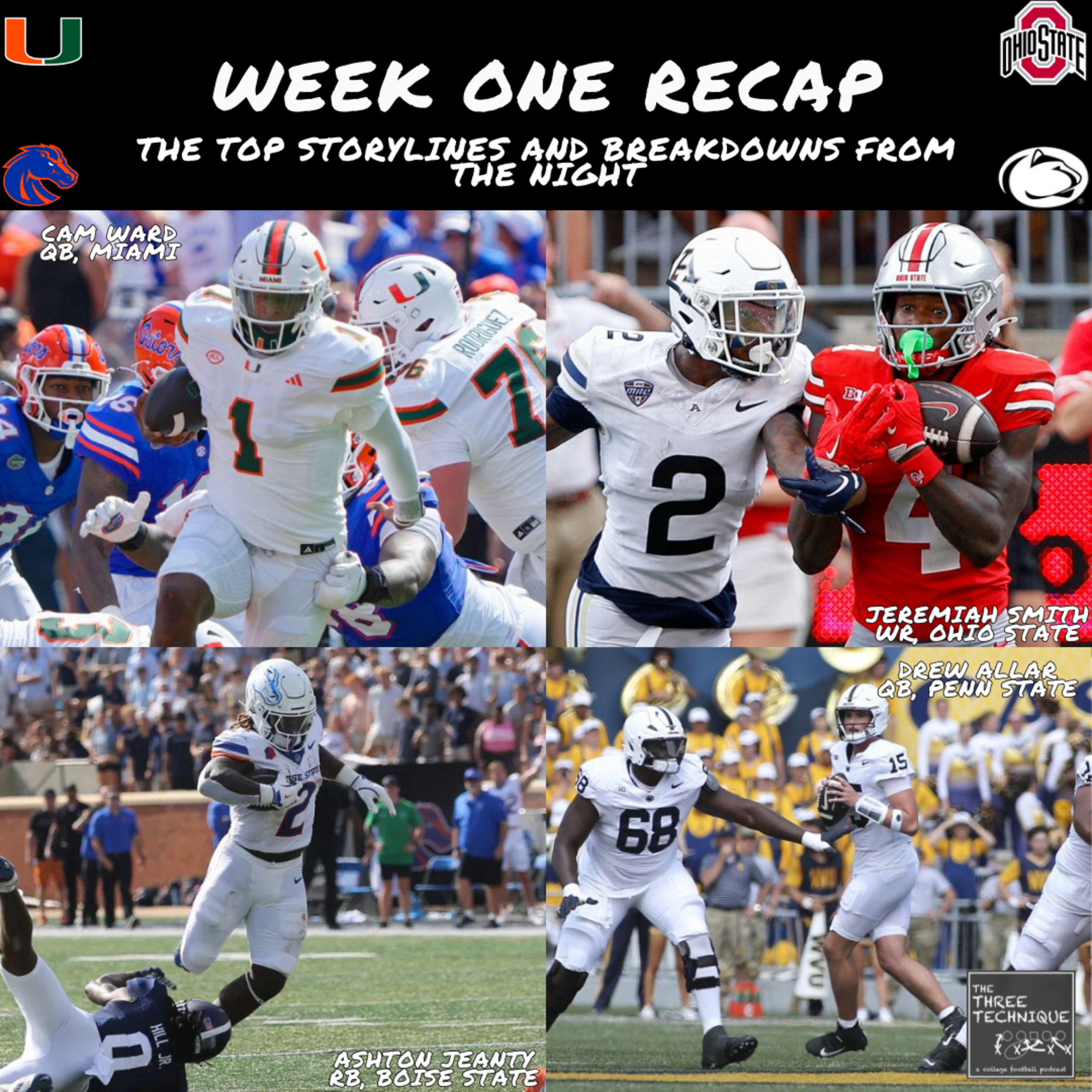 Dawgs & Canes Dominate, Notre Dame Survives + Vandy Upsets the Hokies! Week One Recap - Episode 224 episode artwork