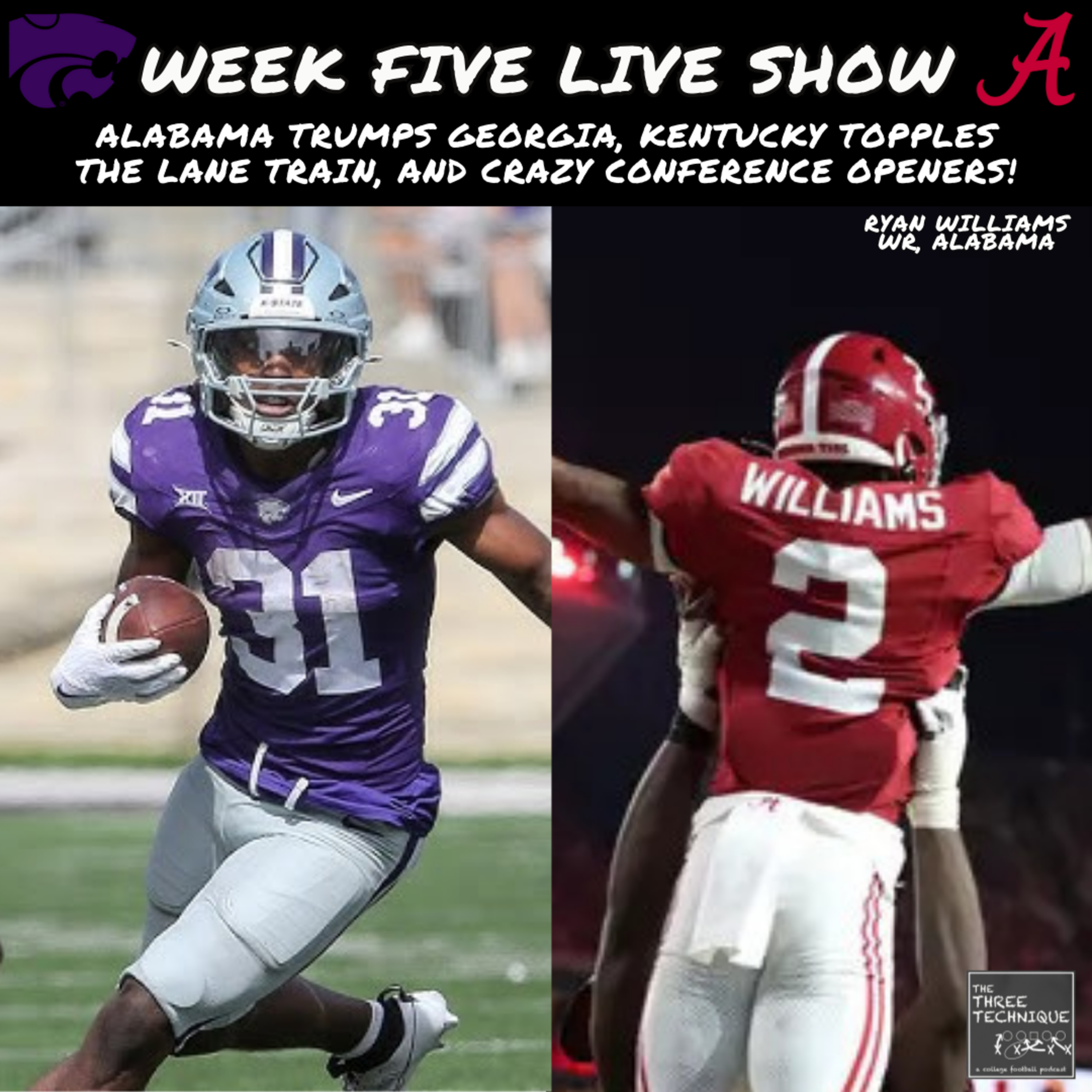 Week Five LIVE Reaction: UGA/Bama's WILD Ending, Kentucky STUNS Ole Miss, Kansas State Runs Over the Pokes + More! episode artwork