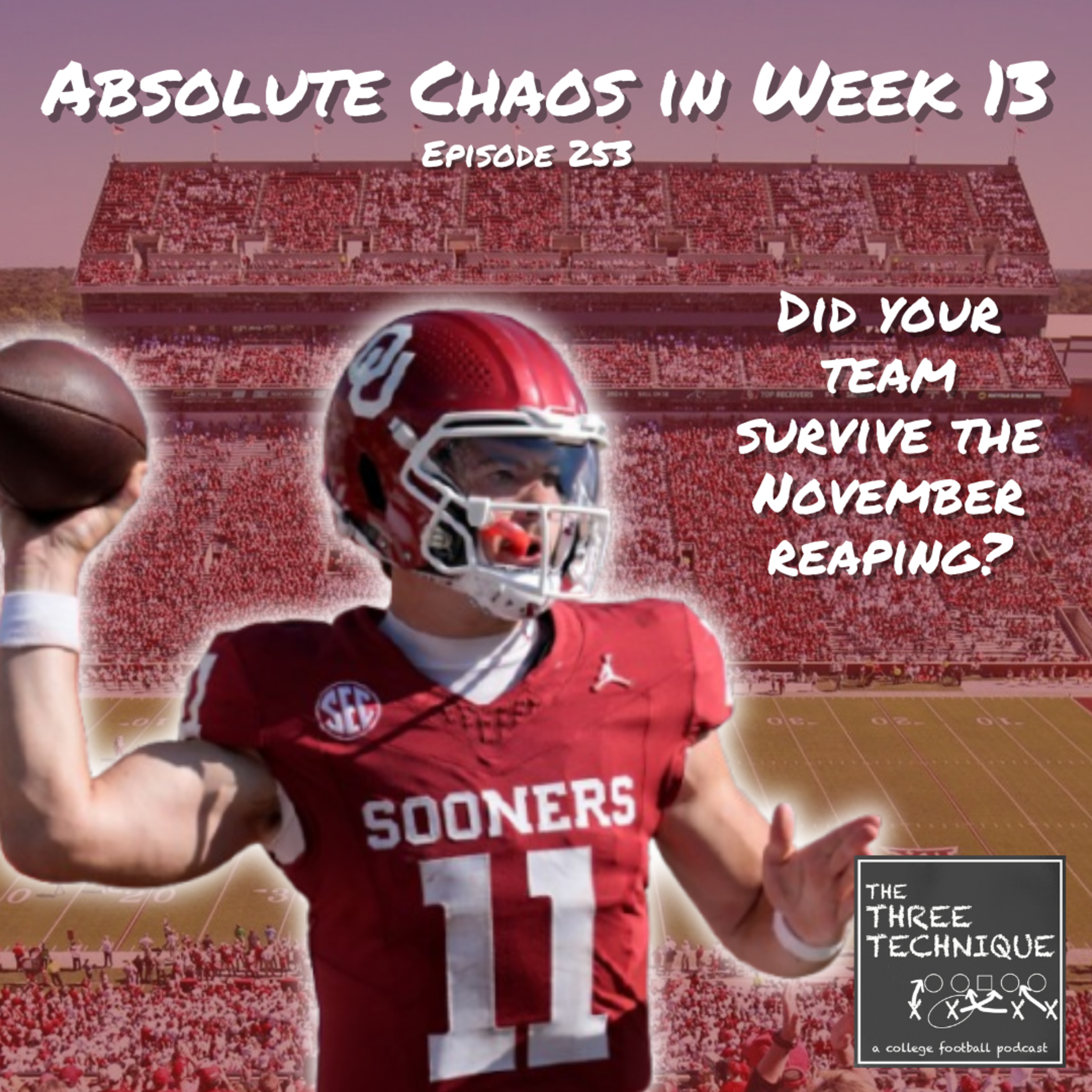 Chaos! Did Your Team Survive the Week 13 Reaping? | Who Is Still Alive for the CFP | Takeaways and Triage for Brand Names - Episode 253 episode artwork