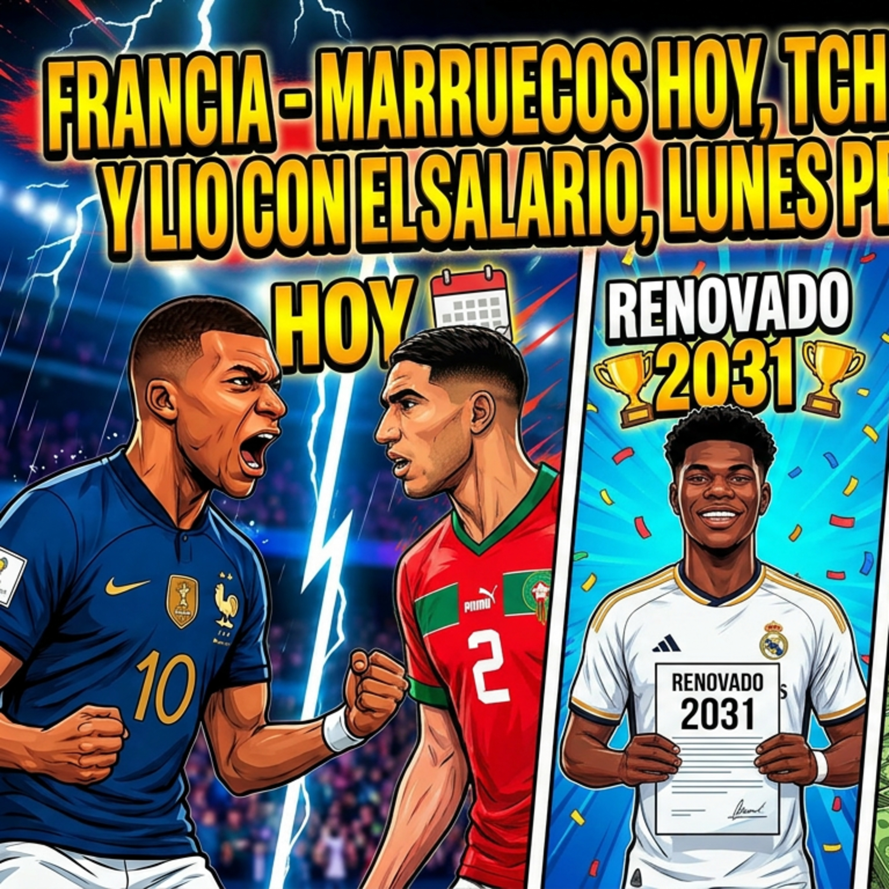 FRANCIA - MARRUECOS HOY, TCHOUAMENI RENOVADO 2031,, LUNES PRESENTACIÓN MOURINHO | RODRIGUEZ episode artwork