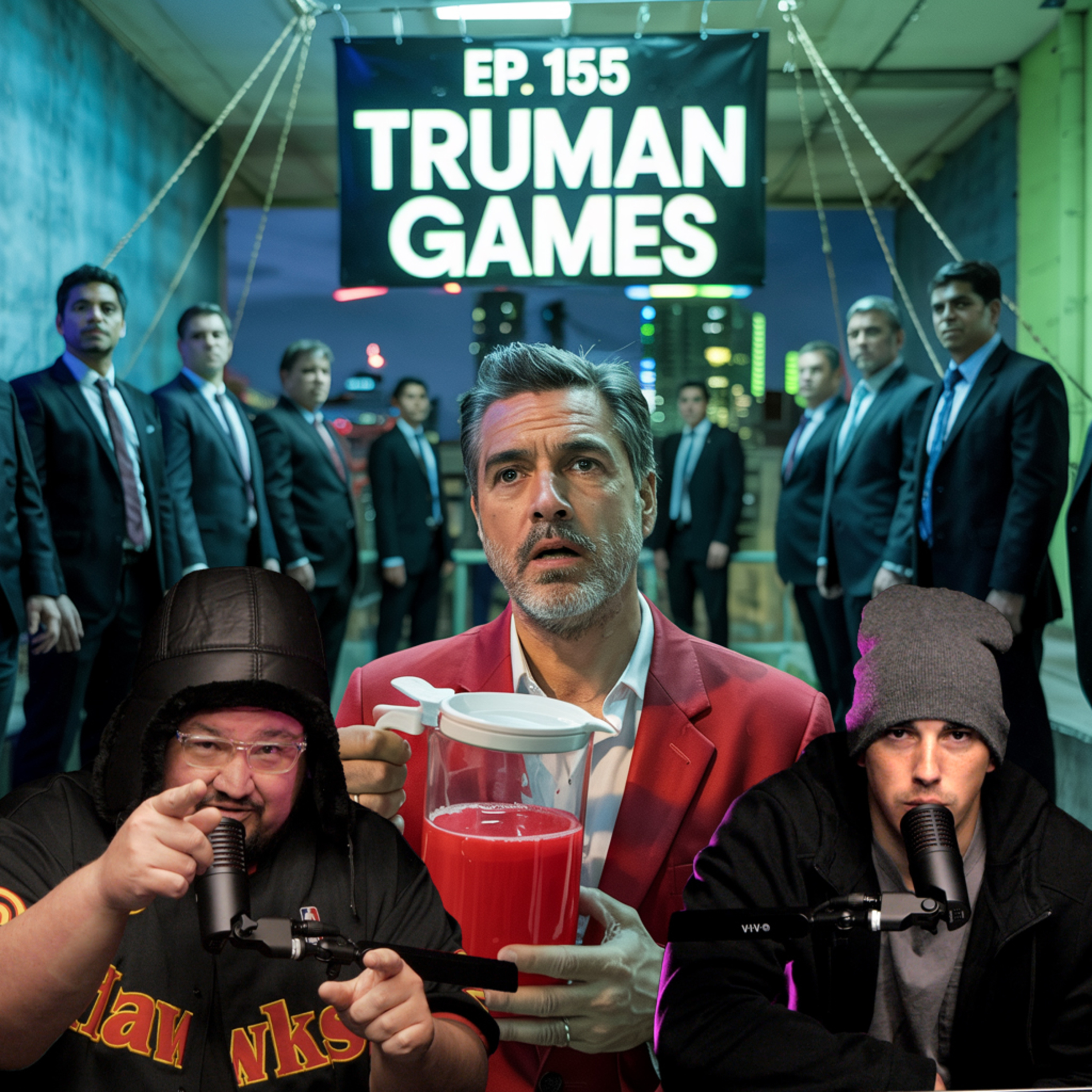 TTTV #155 TRUMAN GAMES - 10k Earthquake US - Google VEO 3 simulation - US Hunger games - Golden Dome