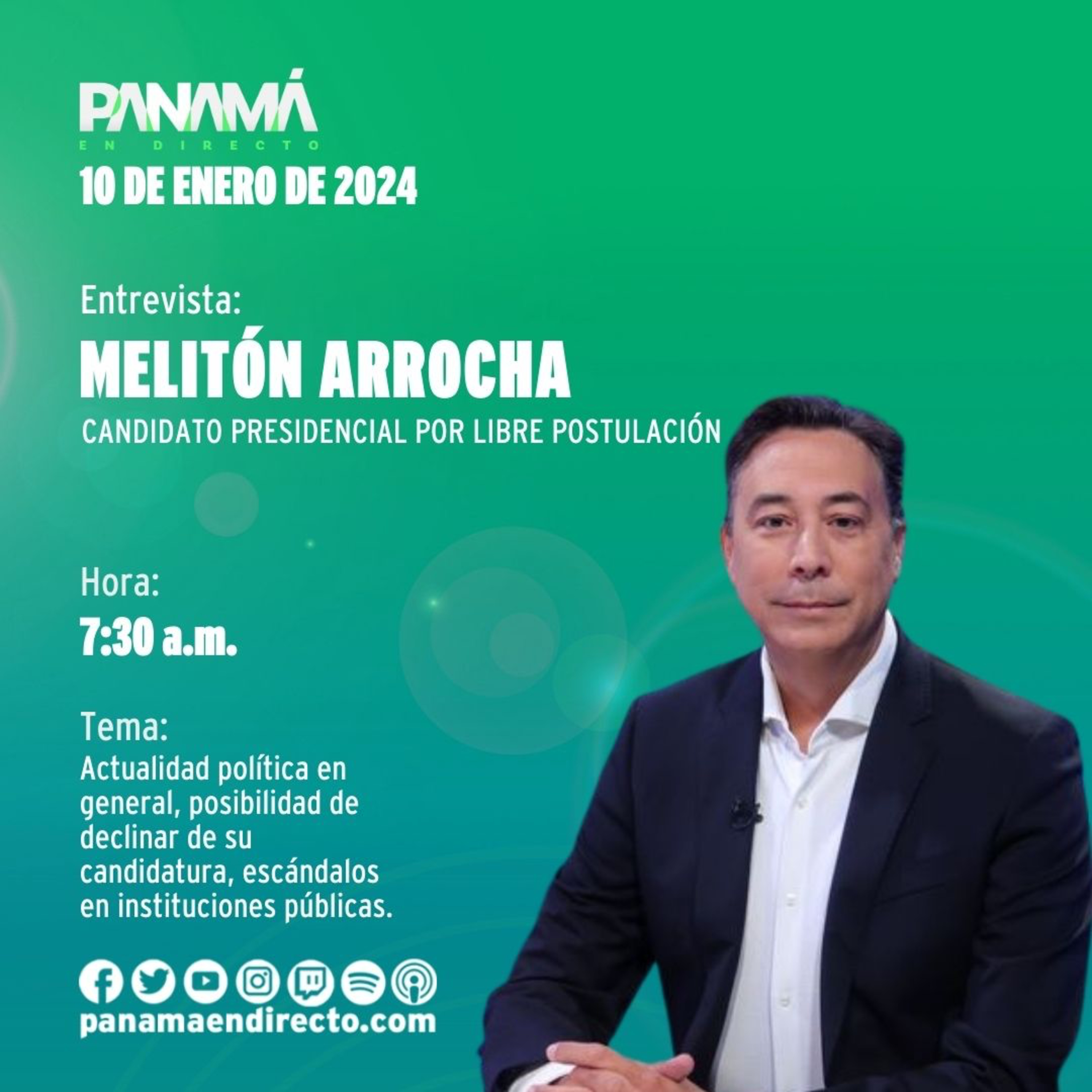 Melitón Arrocha habla sobre actualidad política nacional y posibilidad de declinar a su candidatura episode artwork