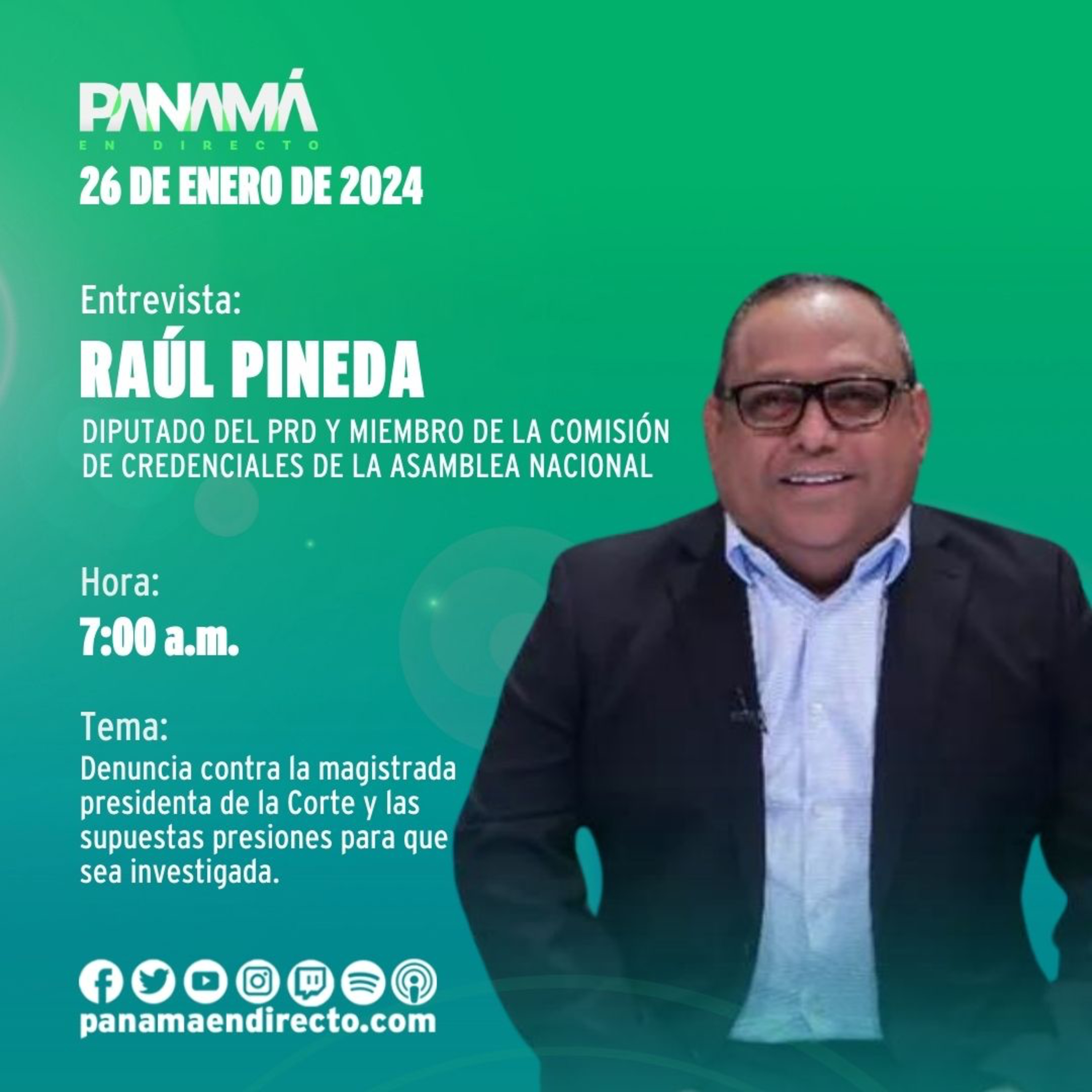 Raúl Pineda habla de la denuncia contra Magistrada y supuestas presiones para que sea investigada episode artwork
