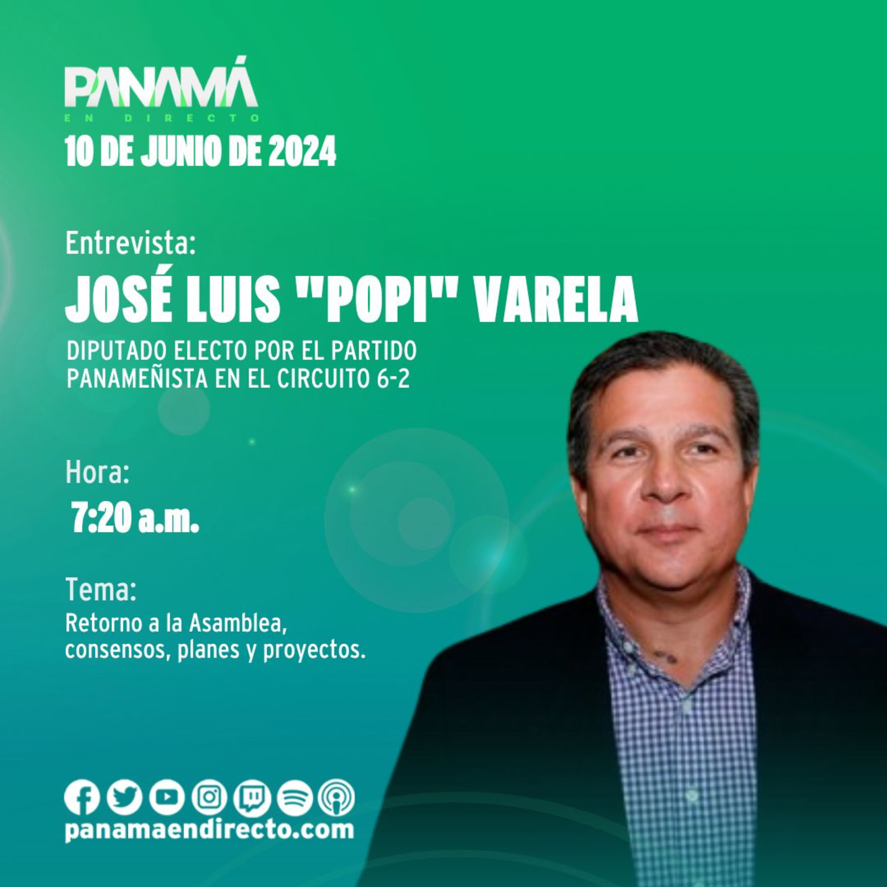 José Luis "Poli" Varela, retorna a la Asamblea Nacional, consensos, planes y proyectos. episode artwork