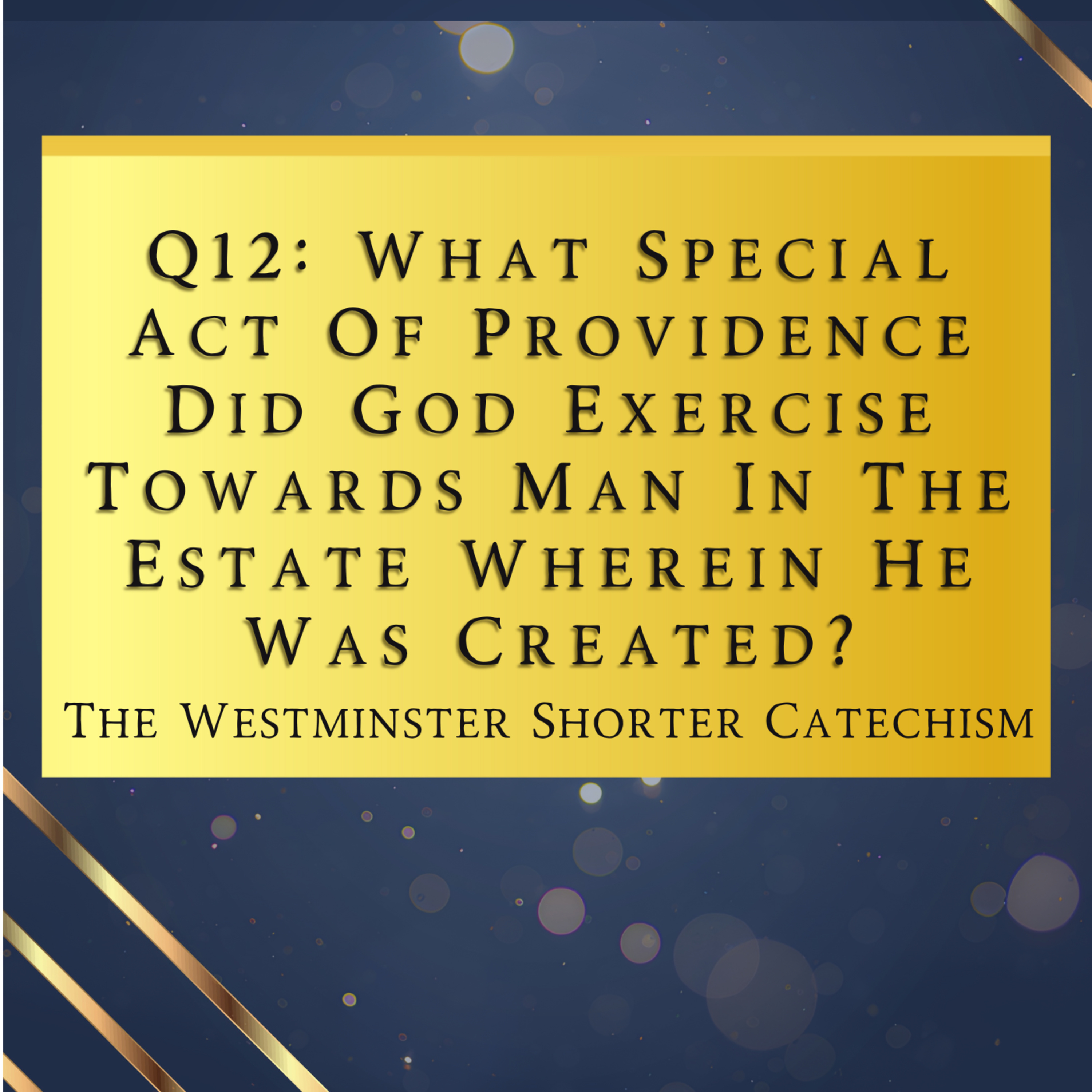 Q12: What Special Act Of Providence Did God Exercise? | The Westminster Shorter Catechism