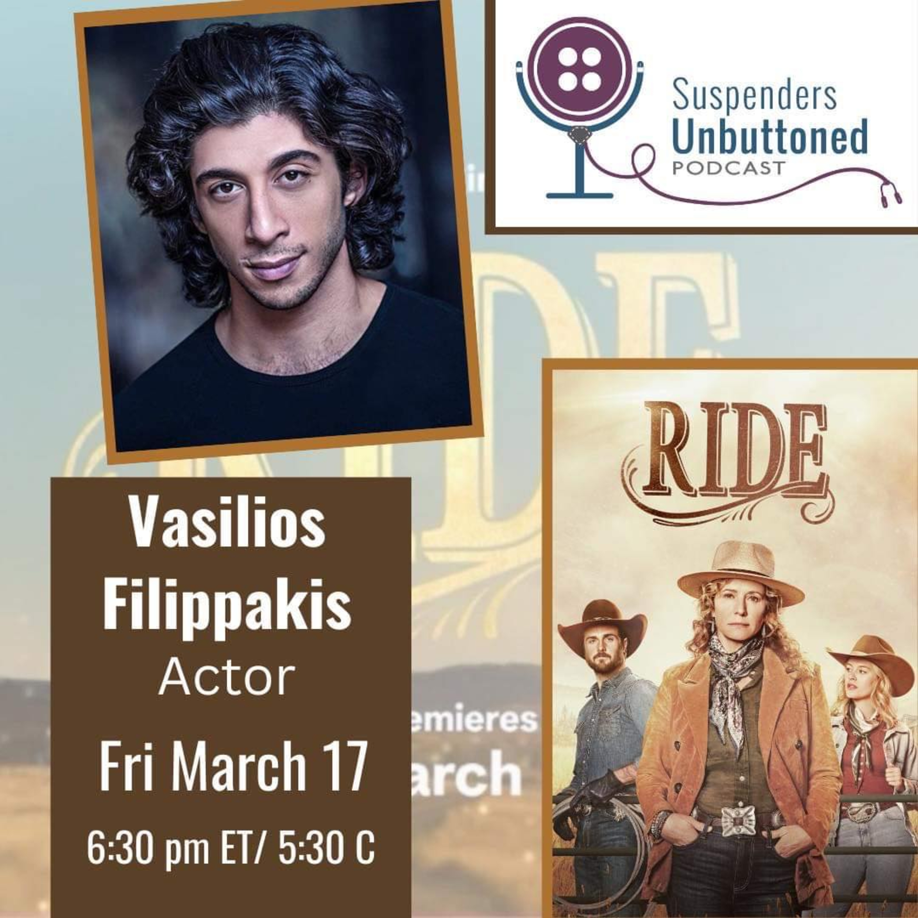 Actor Vasilios Filippapakis interview.  episode artwork
