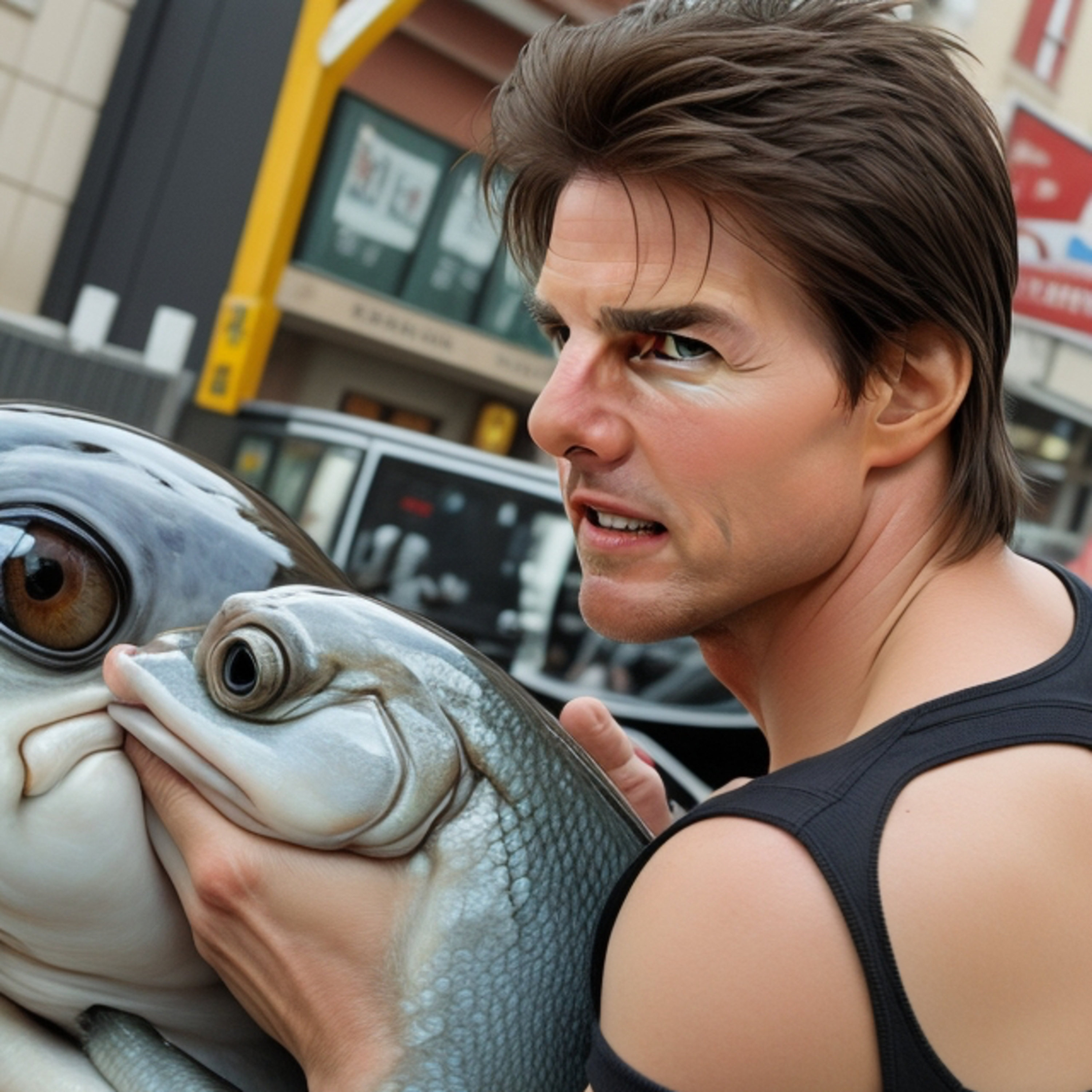 Tom Cruise „LIEBT“ Fische anscheinen ein wenig zu sehr!!