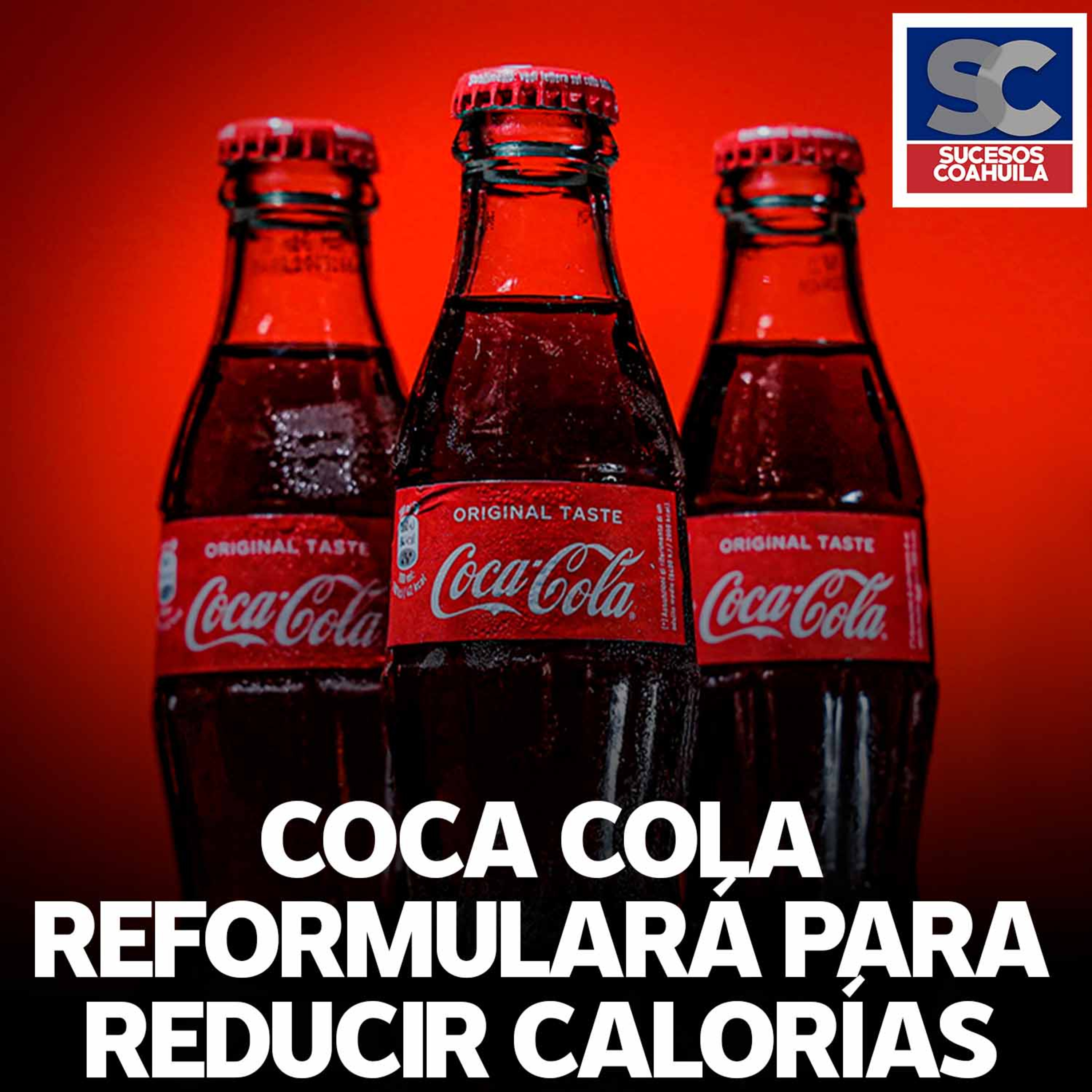 Coca Cola cambiará fórmula para reducir calorías