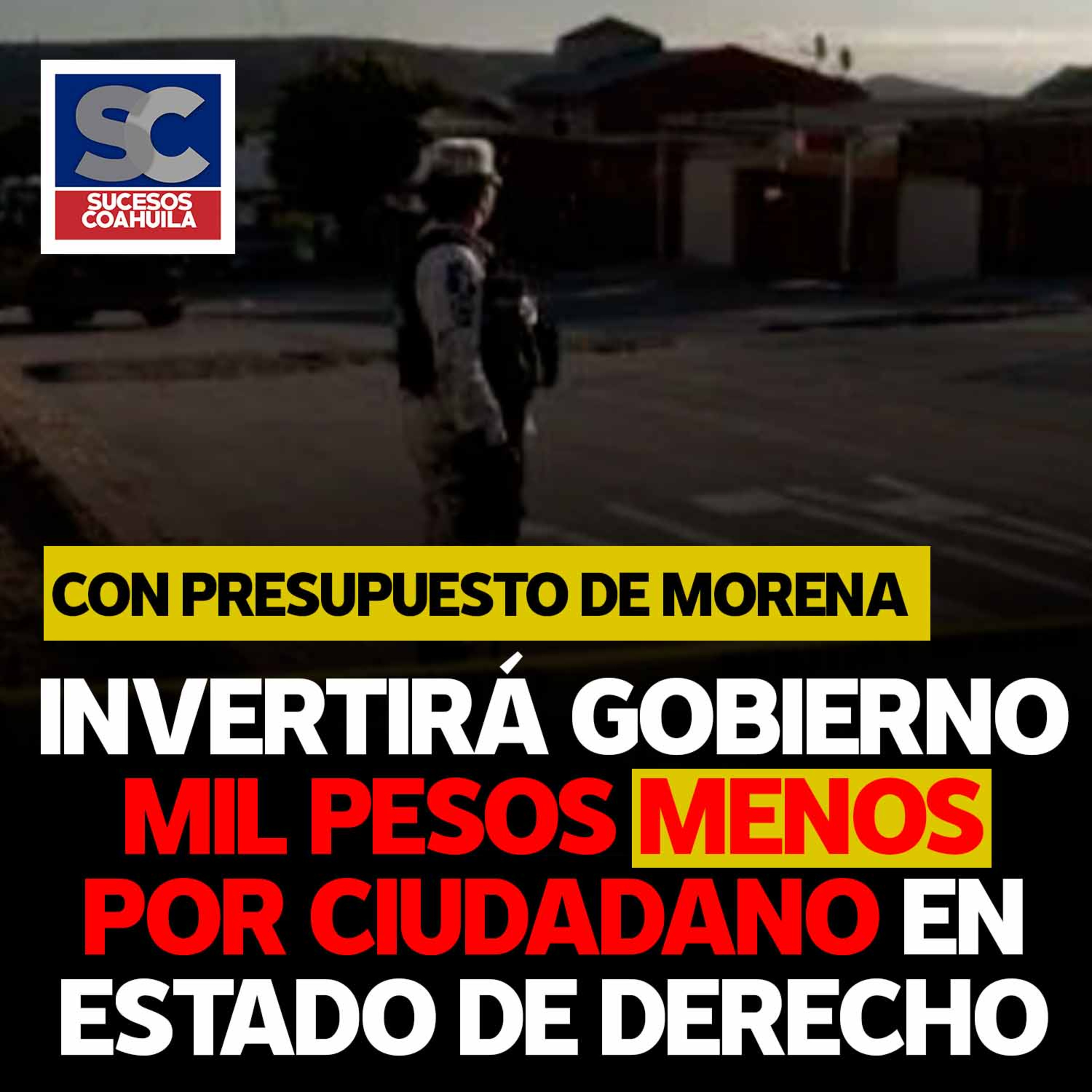Con presupuesto de Morena invertirá gobierno mil pesos menos por ciudadano en Estado de Derecho