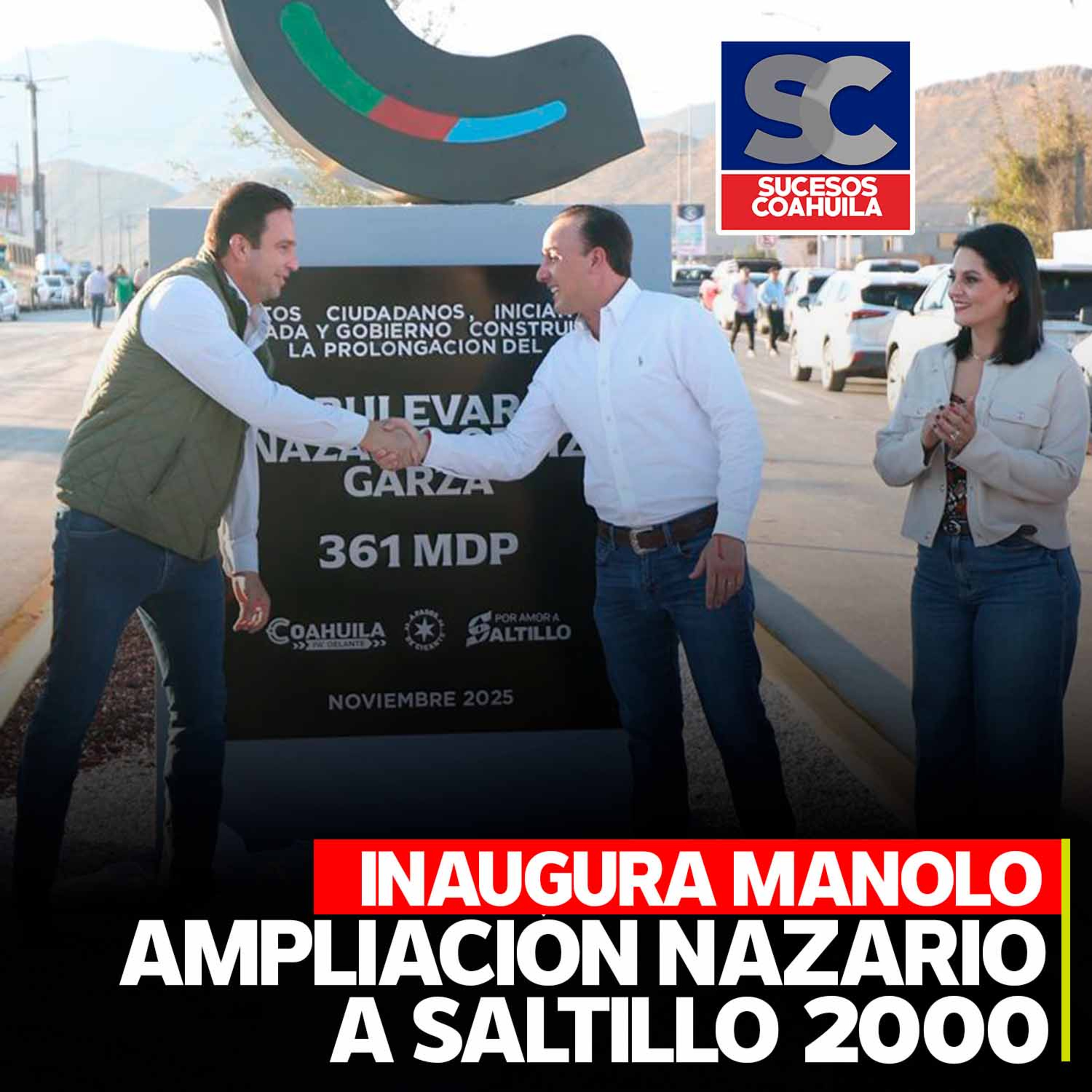 Entrega Manolo Prolongación Nazario: obra de gran impacto para el poniente de Saltillo
