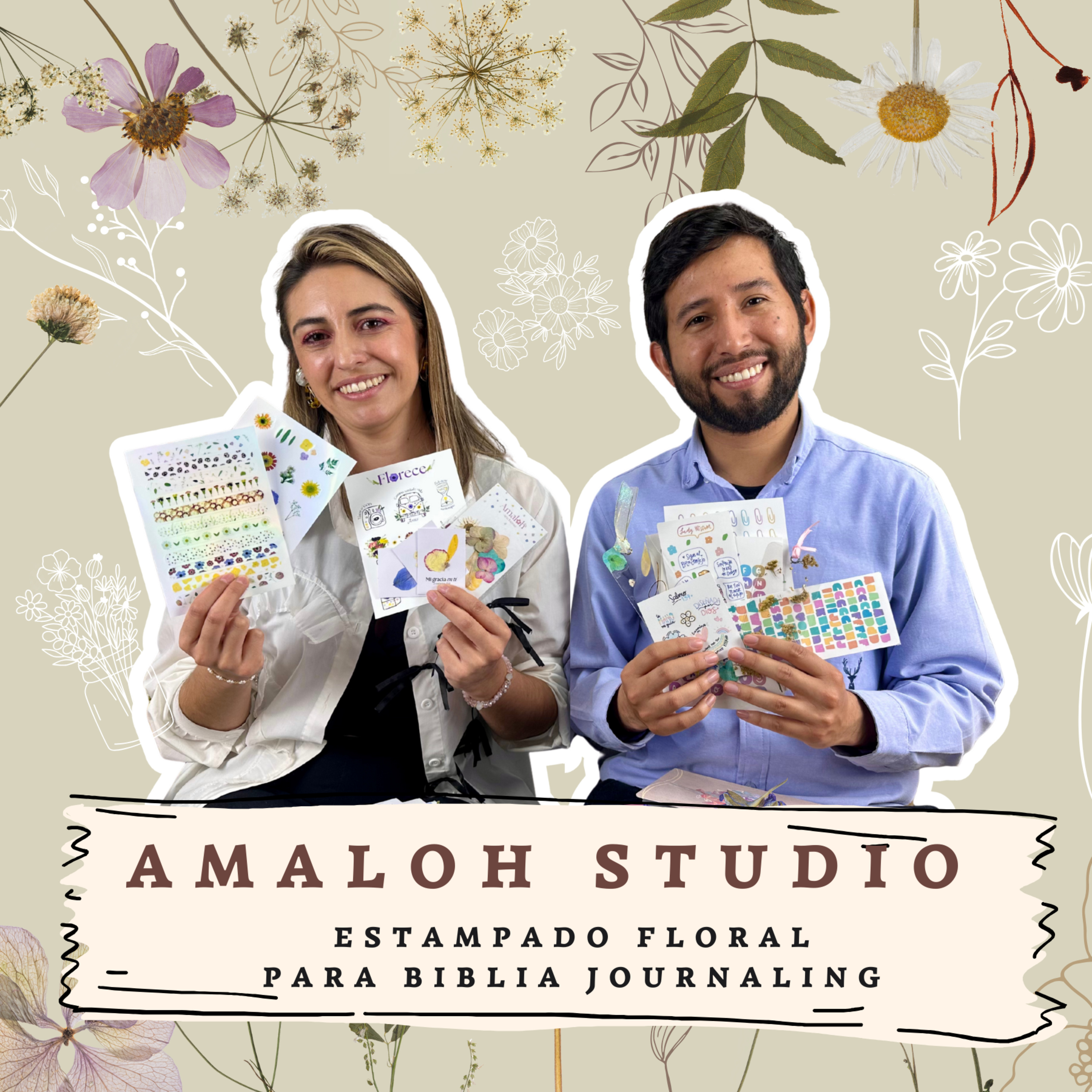 🌼 Amaloh Studio - Estampado Floral para Biblia Journaling 🌸