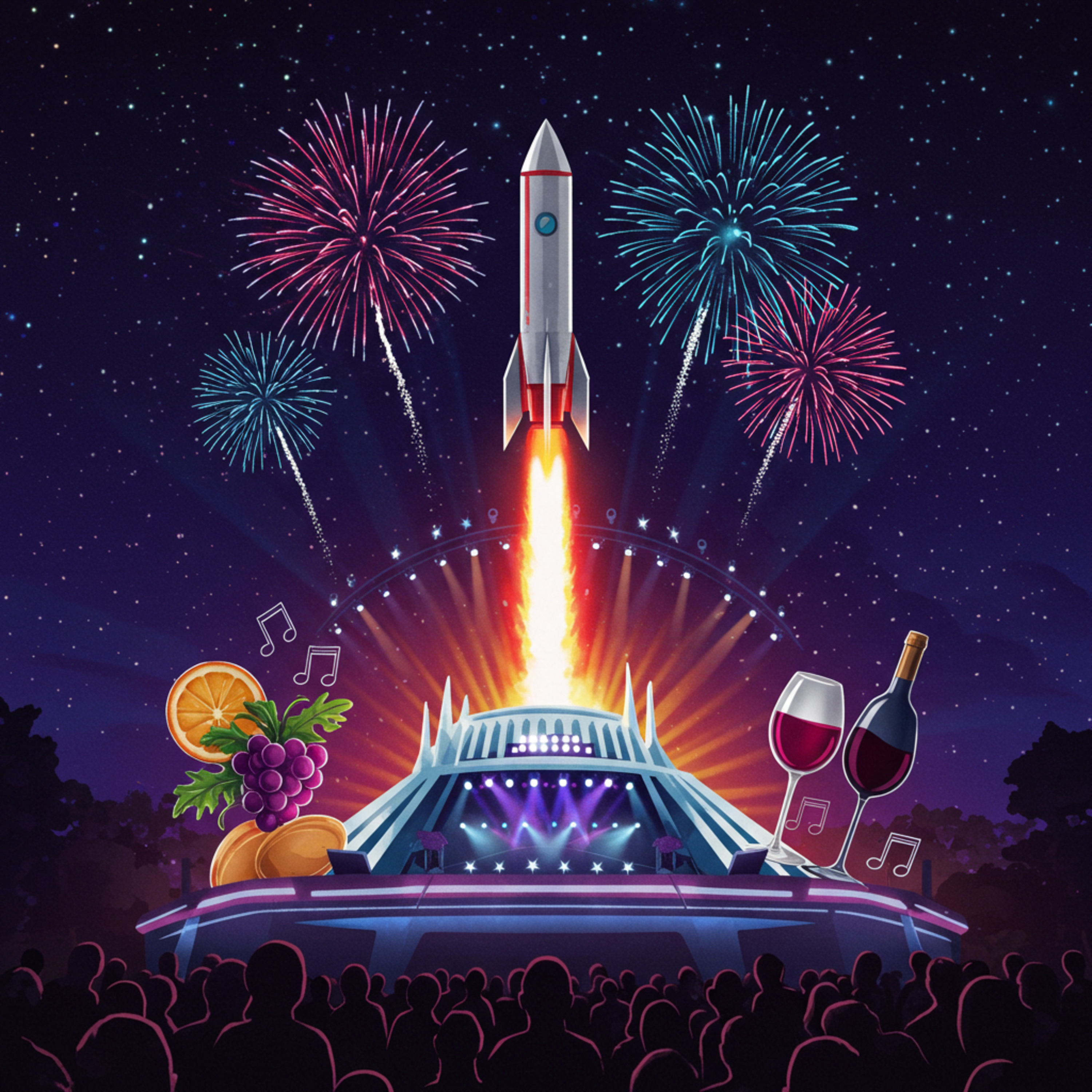 From Space Mountain to Stage Lights: Fireworks, Food & Wine Fest Bands, and a Patriotic Salute