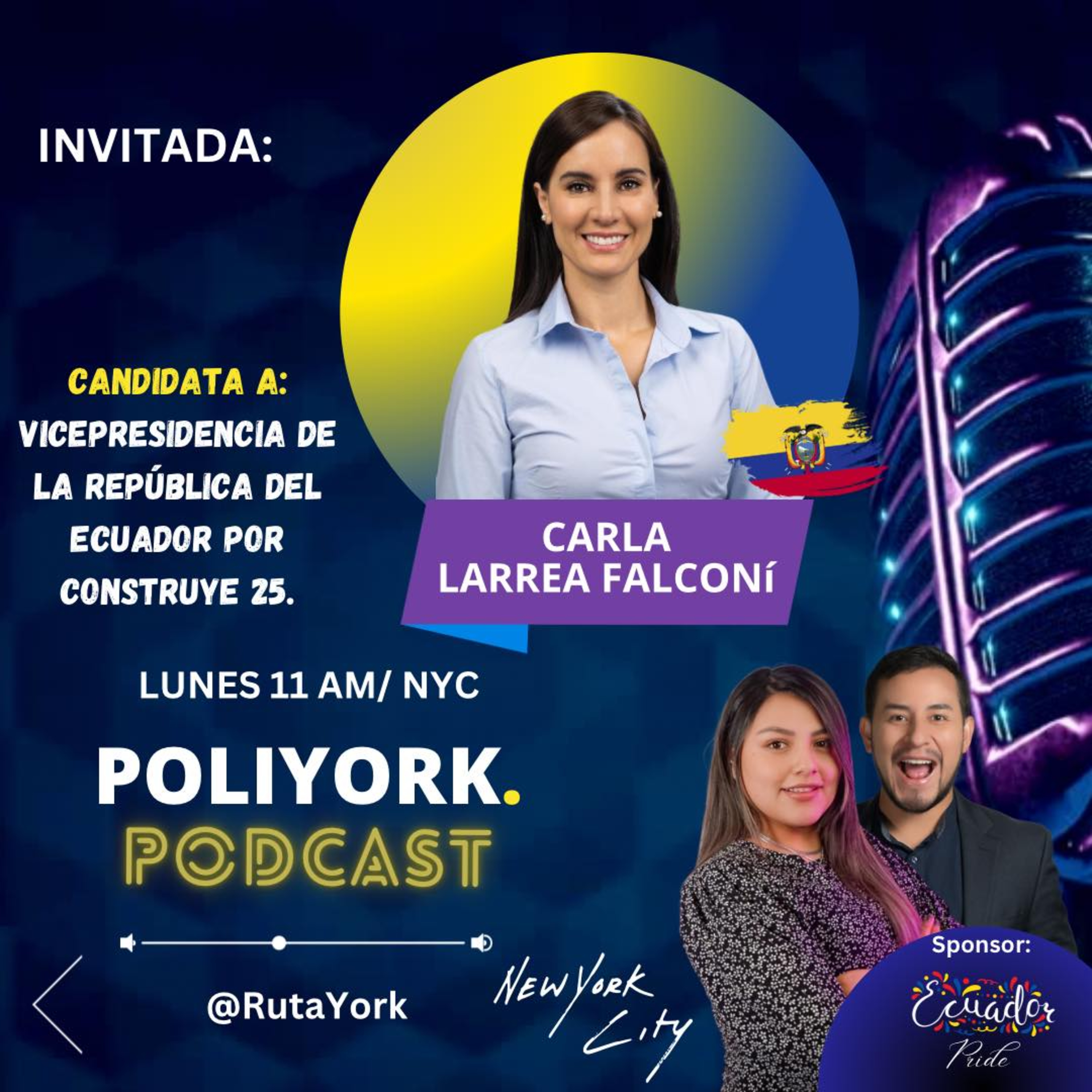🎥✨ ¡Carla Larrea Falconí en exclusiva para #RutaYork! episode artwork