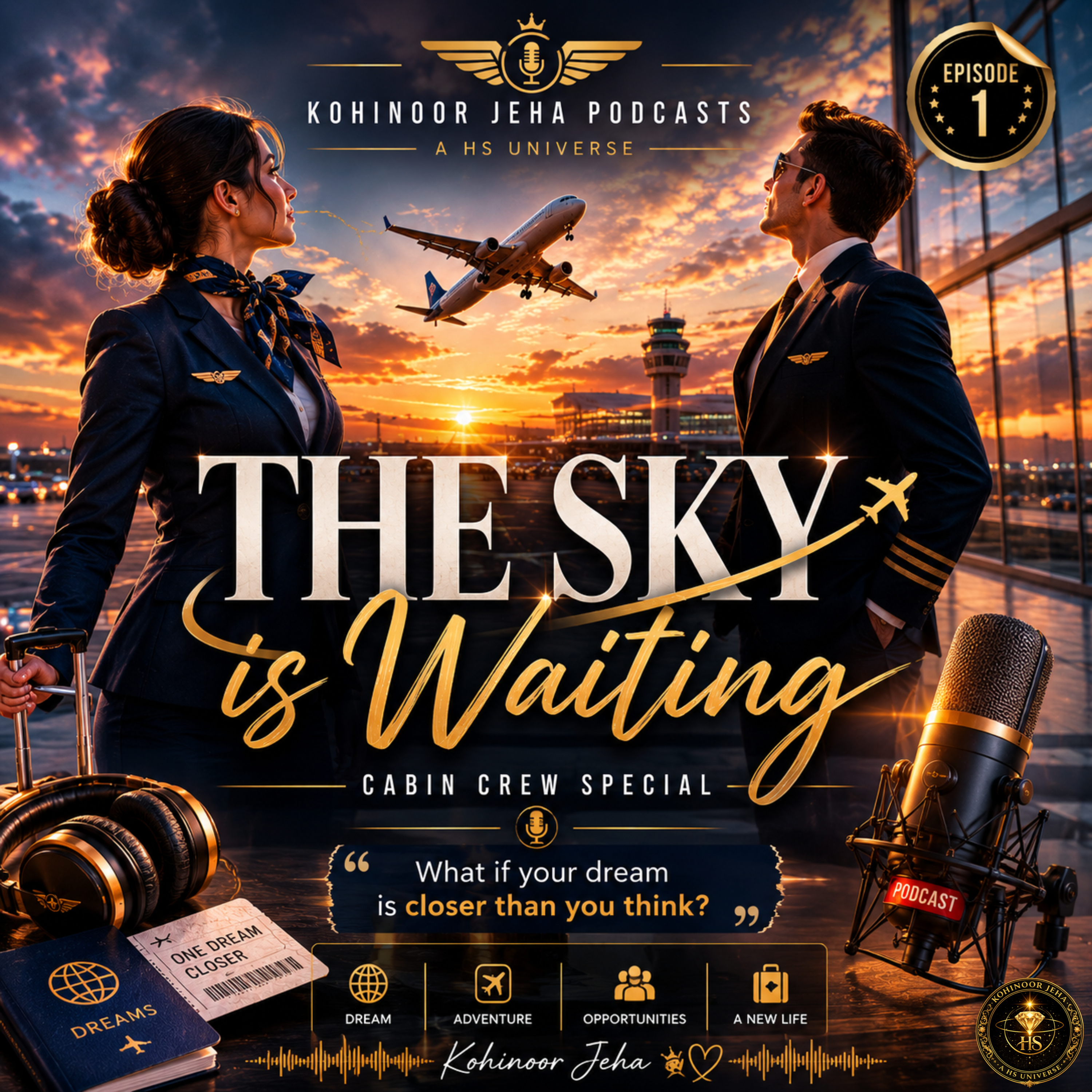 THE SKY IS WAITING | Cabin Crew Special | Episode 1 | By Kohinoor Jeha | A HS UNIVERSE episode artwork