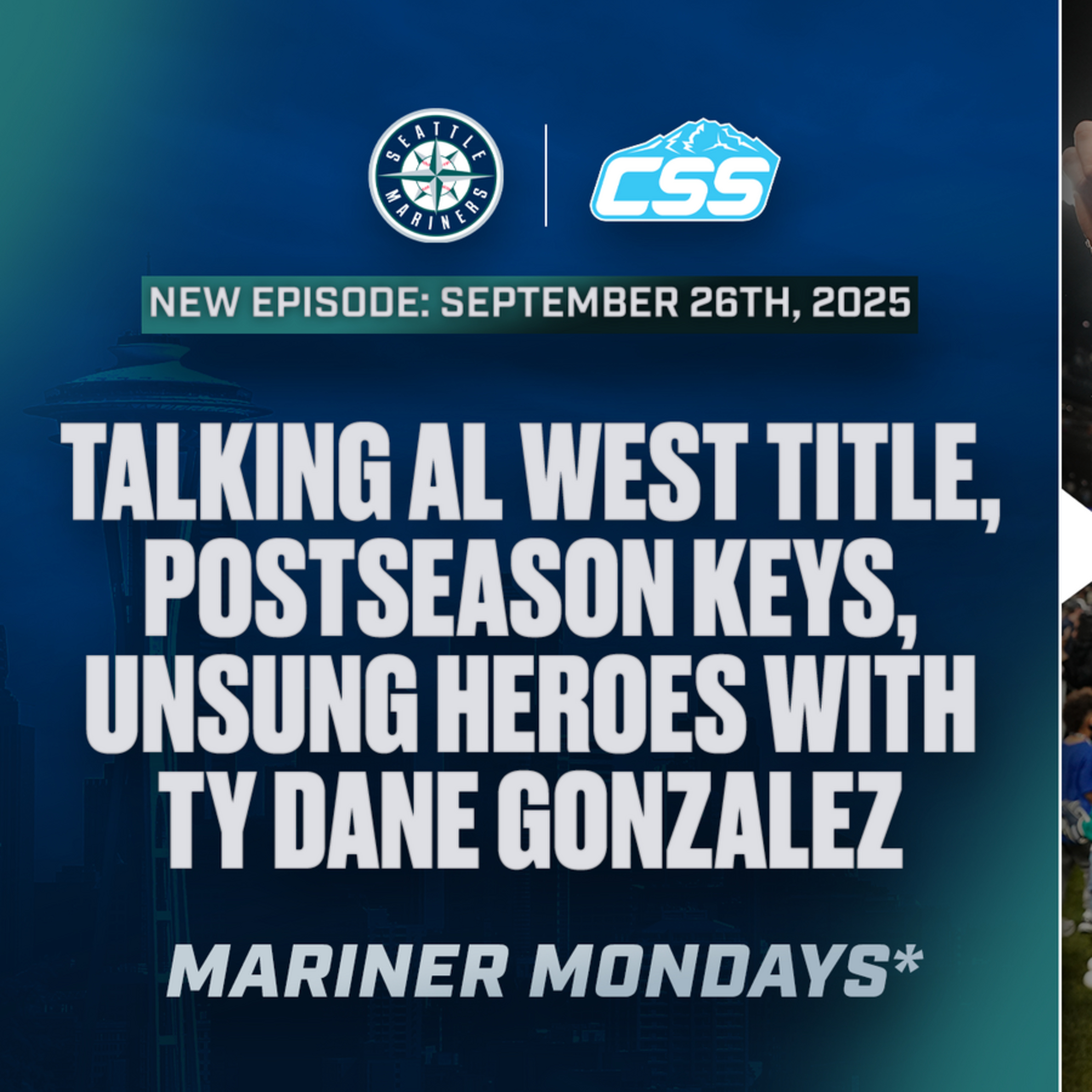 Episode 319: Mariners win AL West title, playoff keys, Kid Cudi? - Mariner Mondays, September 26th, 2025 episode artwork