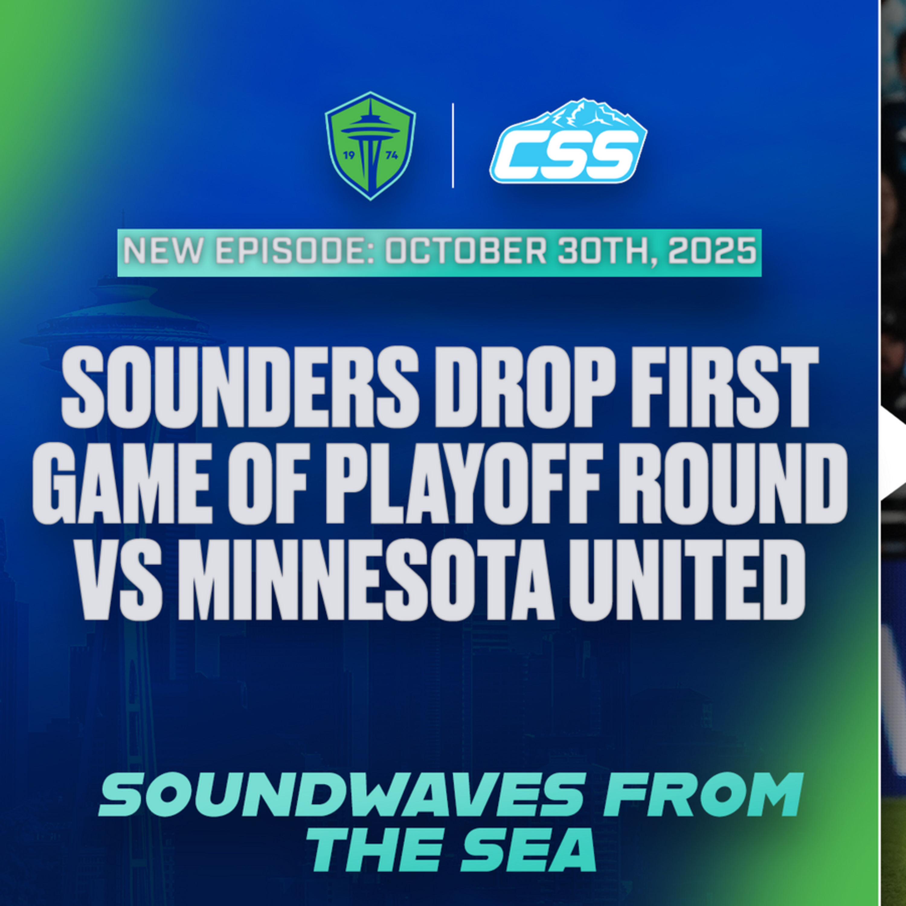 Episode 331: Sounders drop opening match of MLS Cup playoffs at MIN - Soundwaves from the Sea, October 29th, 2025 episode artwork