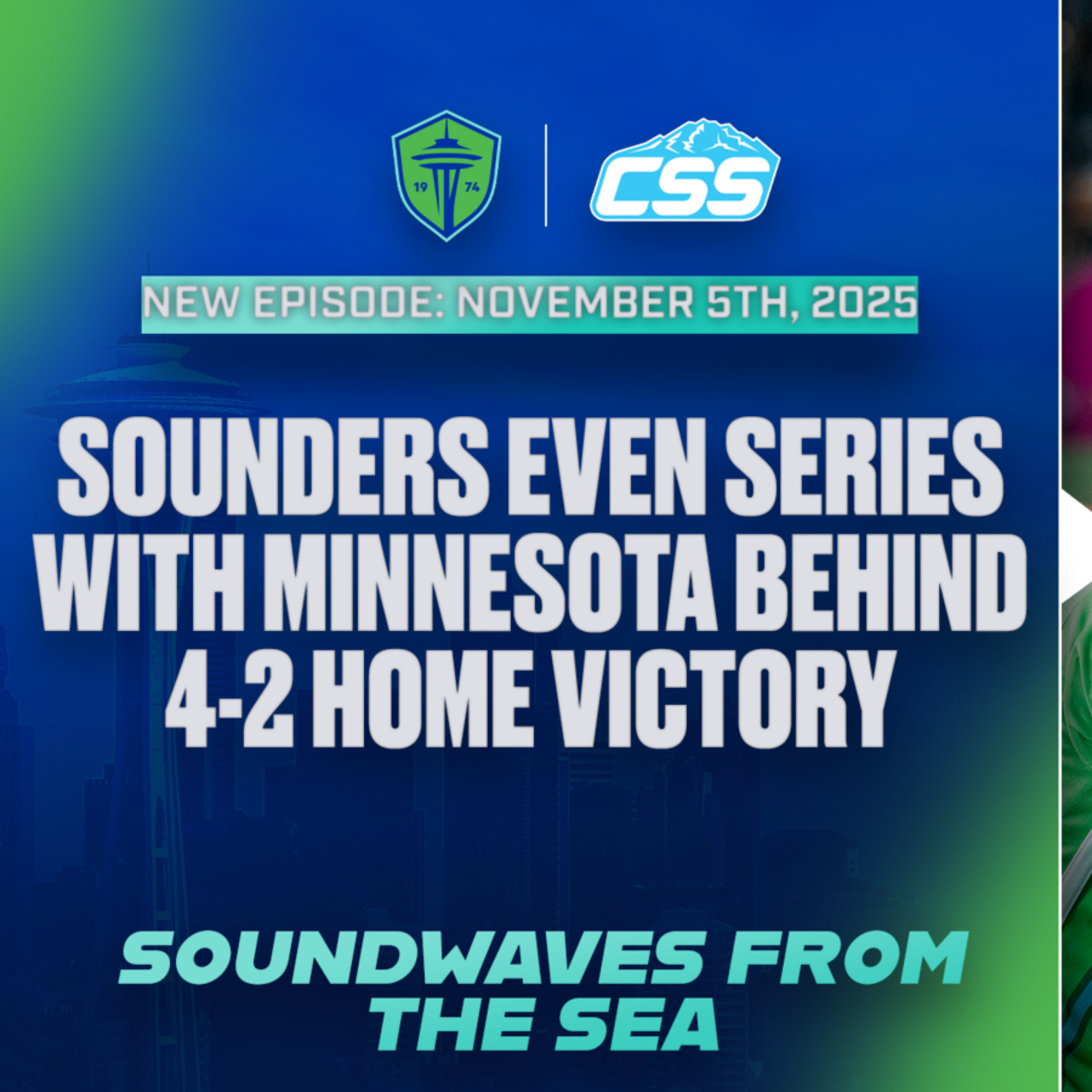Episode 336: Sounders even first round series with Minnesota United - Soundwaves from the Sea, November 5th, 2025 episode artwork