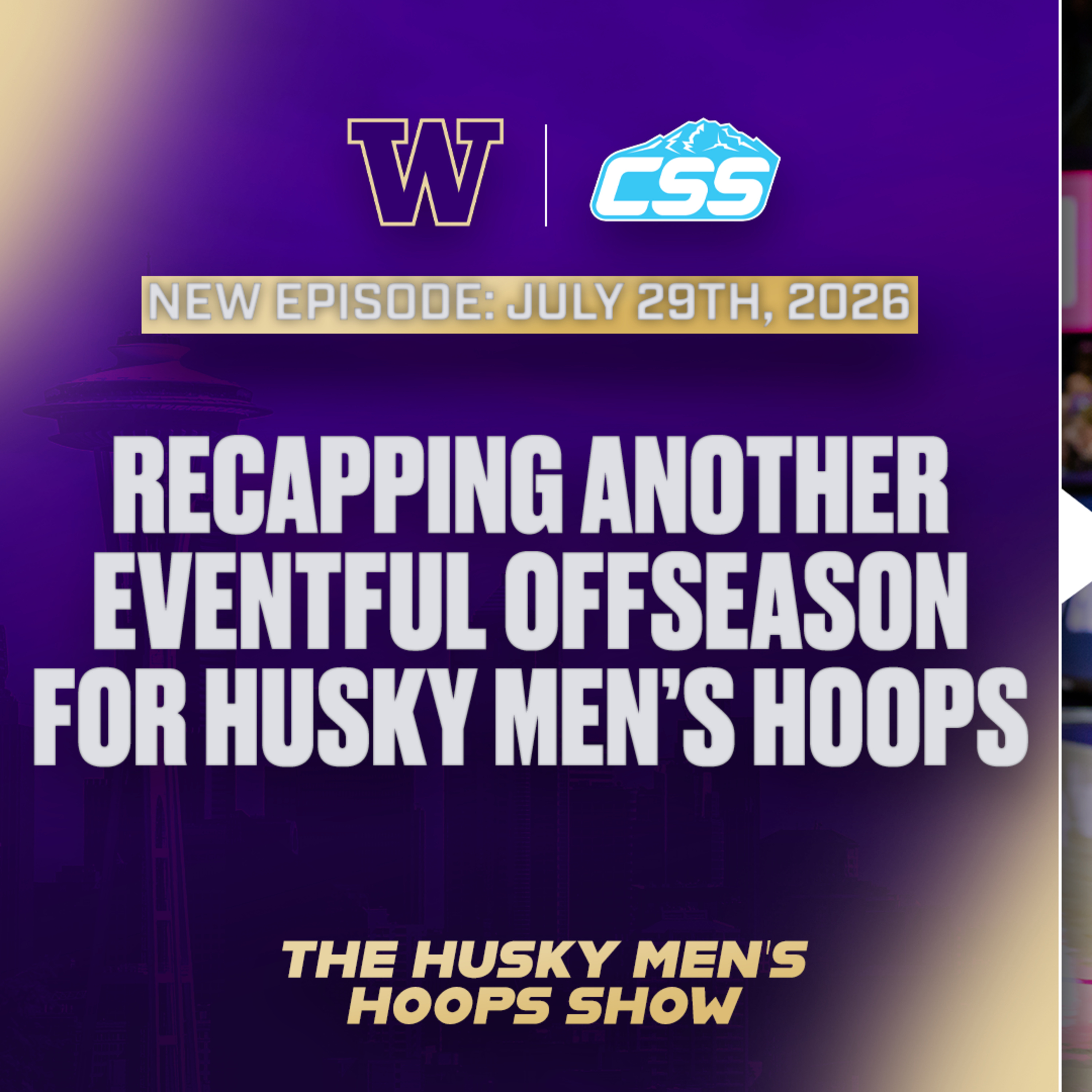 Episode 365: Recapping the 2026 offseason for UW men's basketball - The Husky men's hoops show, July 29th, 2026 episode artwork
