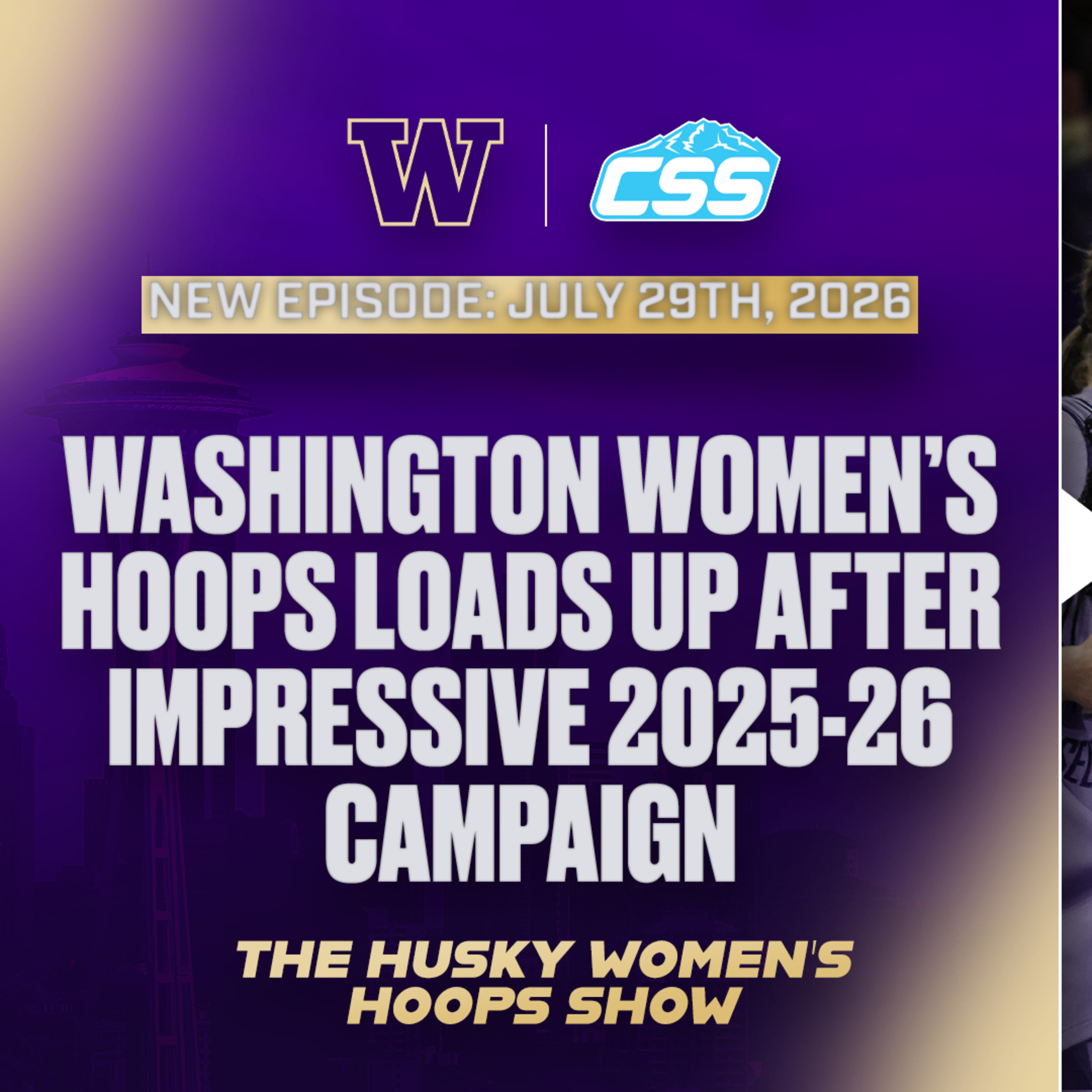 Episode 366: UW women's basketball set for a big 2026-27 season - The Husky women's hoops show, July 29th, 2026 episode artwork