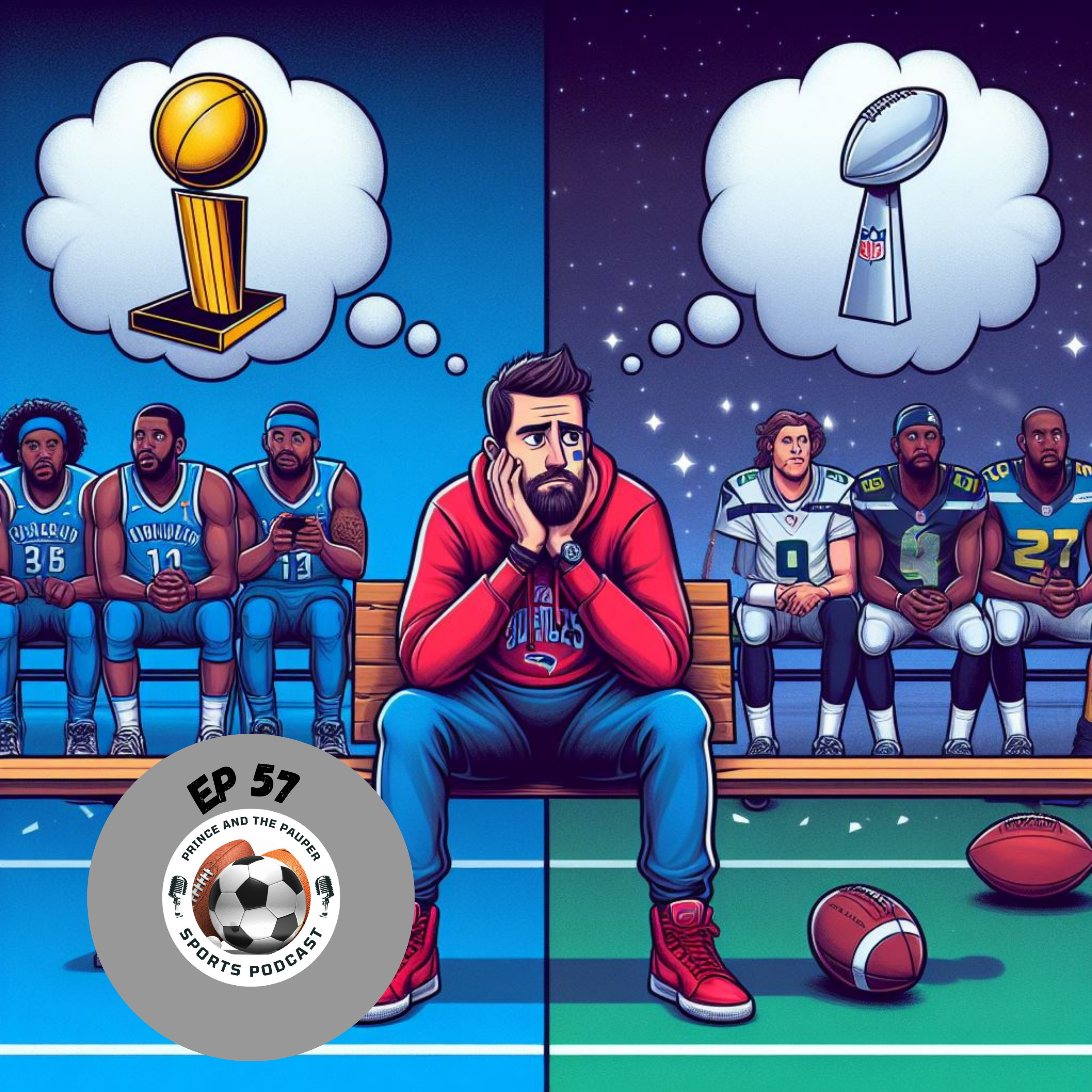 : "Episode 57: NBA Eligibility Rules, LeBron to Knicks, All-Star Selections, and Super Bowl Picks"