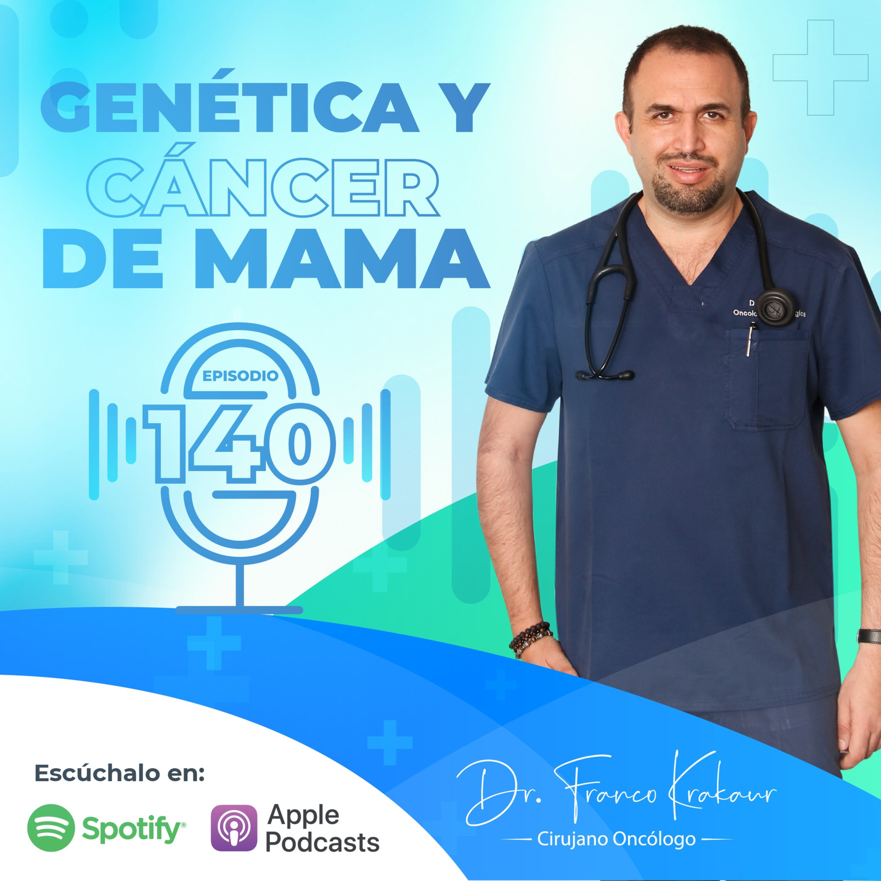 Genética y Cáncer de Mama/ Episodio # 140 / Dr. Franco Krakaur/ Cirujano Oncólogo episode artwork