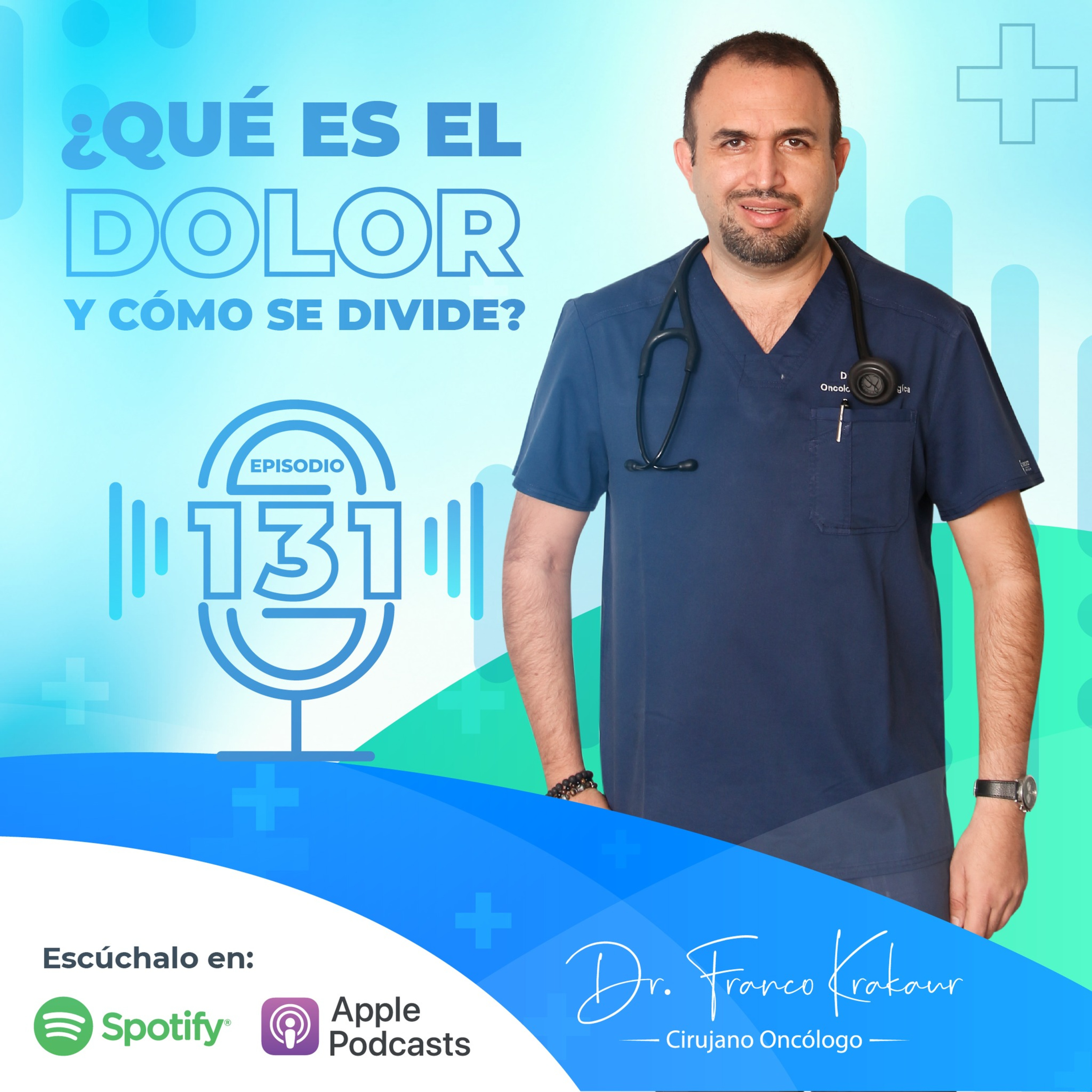  ¿Qué Es El Dolor Y Cómo Se Divide?- Dra. Nayeli Guillen /Episodio #131/ Dr. Franco Krakaur/ Cirujano Oncólogo episode artwork