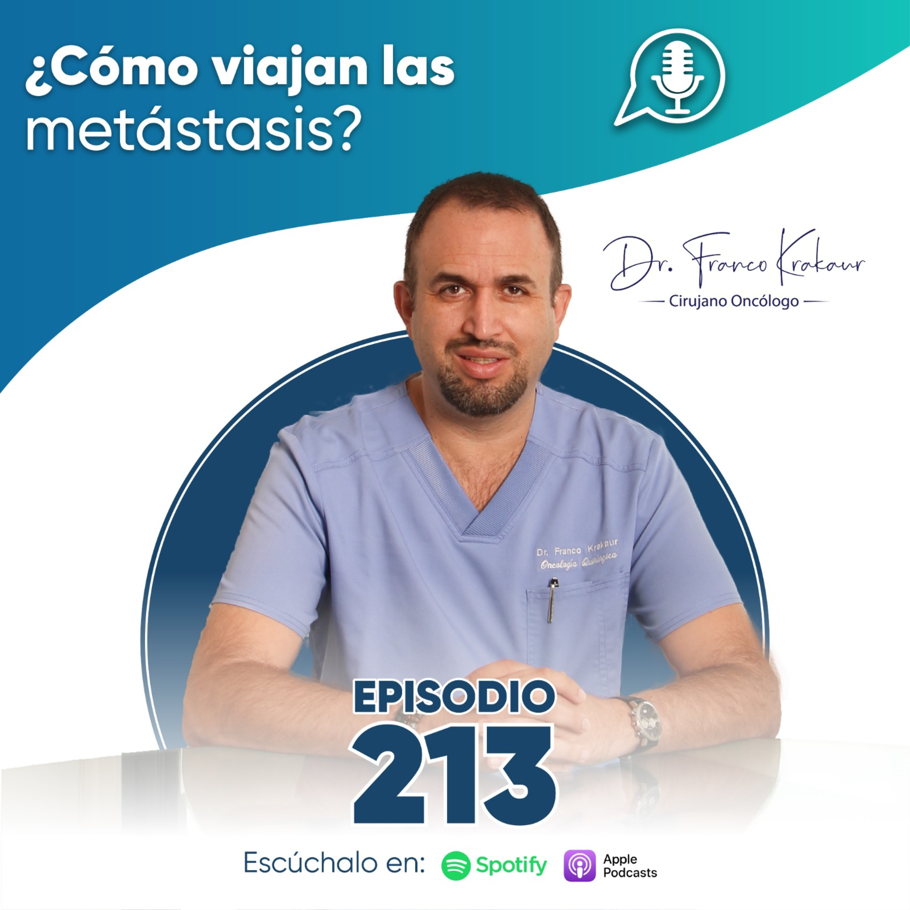 ¿Cómo Viajan Las Metástasis? | Episodio #213 | Dr. Franco Krakaur | Cirujano Oncólogo episode artwork