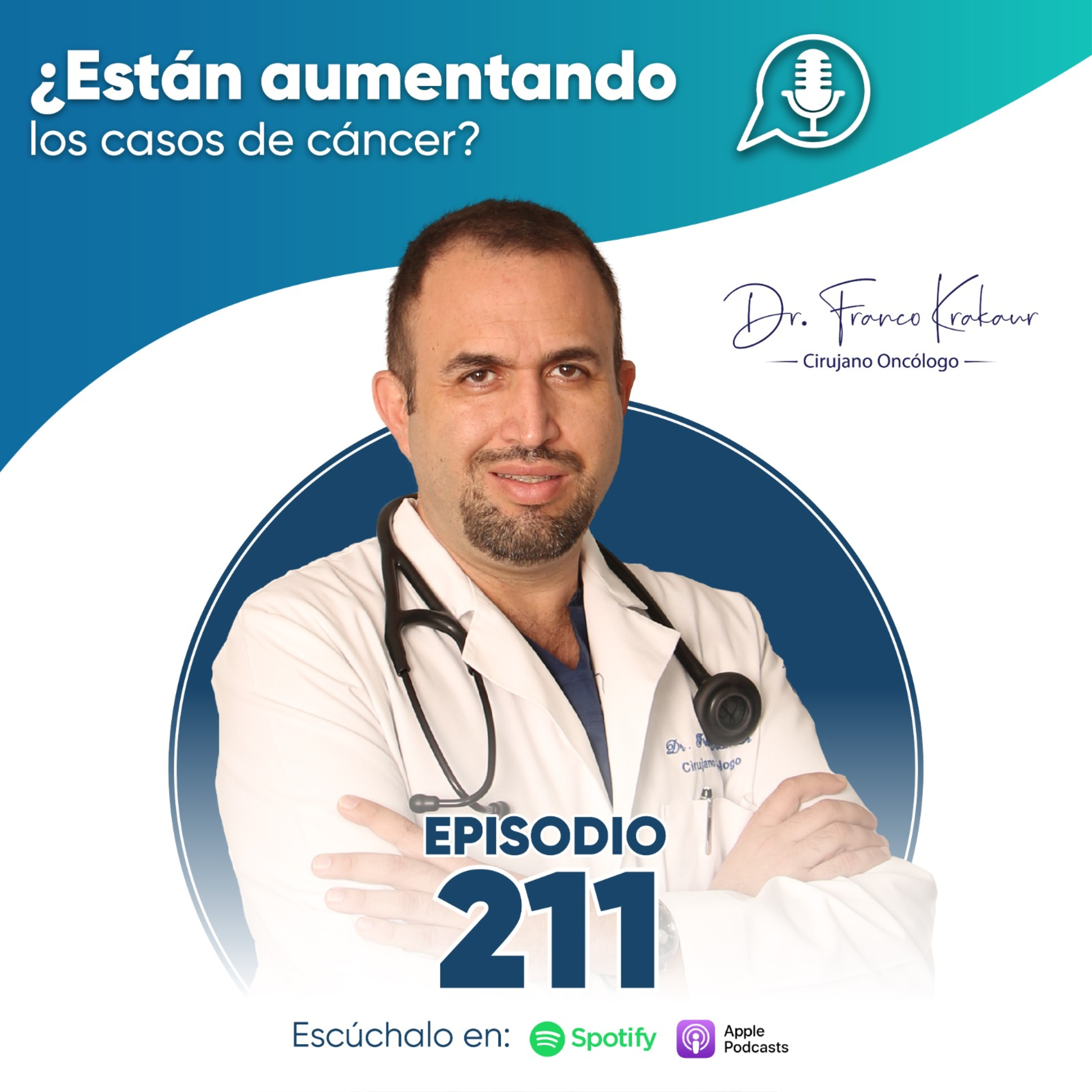 ¿Están Aumentando Los Casos De Cáncer? | Episodio #211 | Dr. Franco Krakaur | Cirujano Oncólogo episode artwork