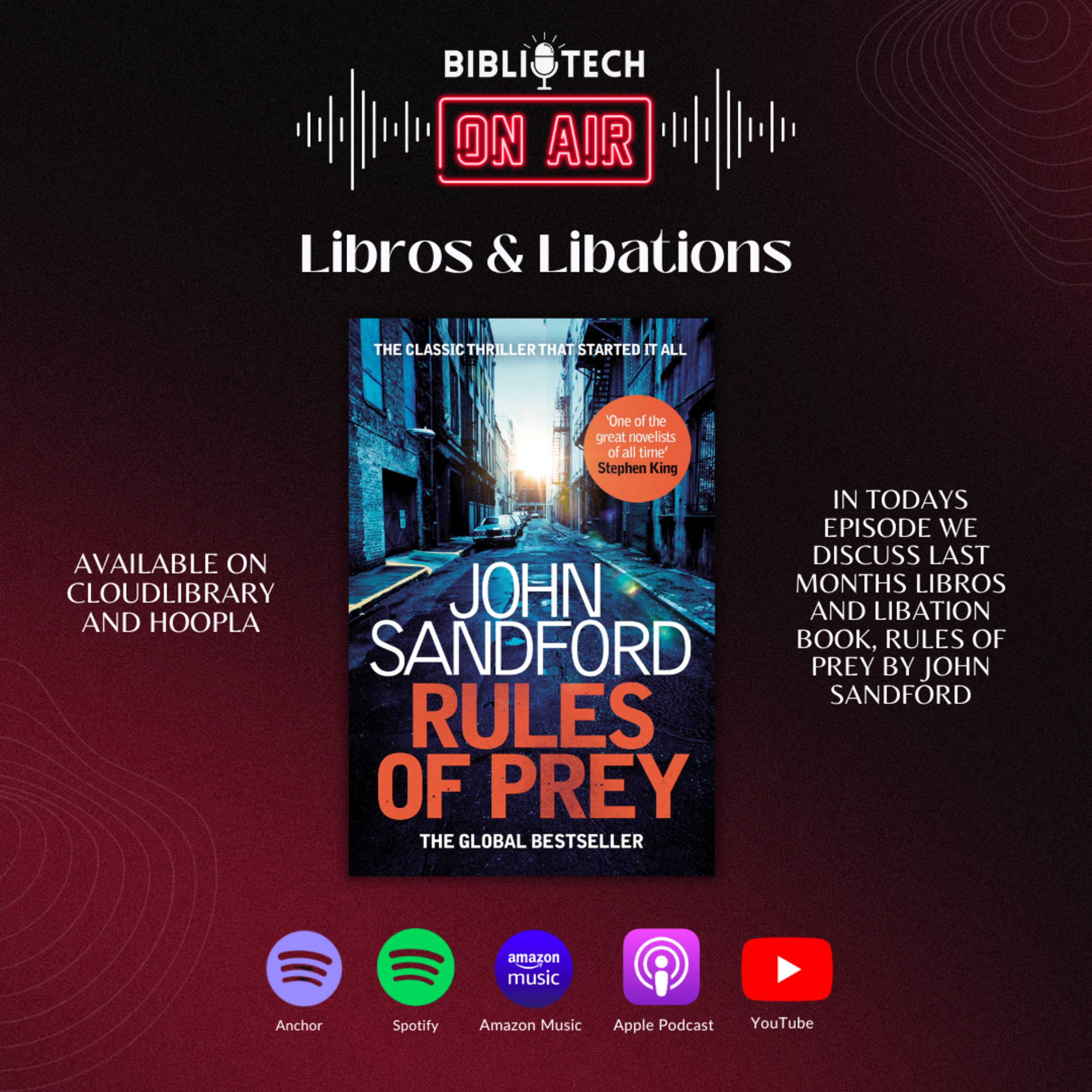 BiblioTech: On Air - Episode 50 - Rules of Prey by John Sandford episode artwork