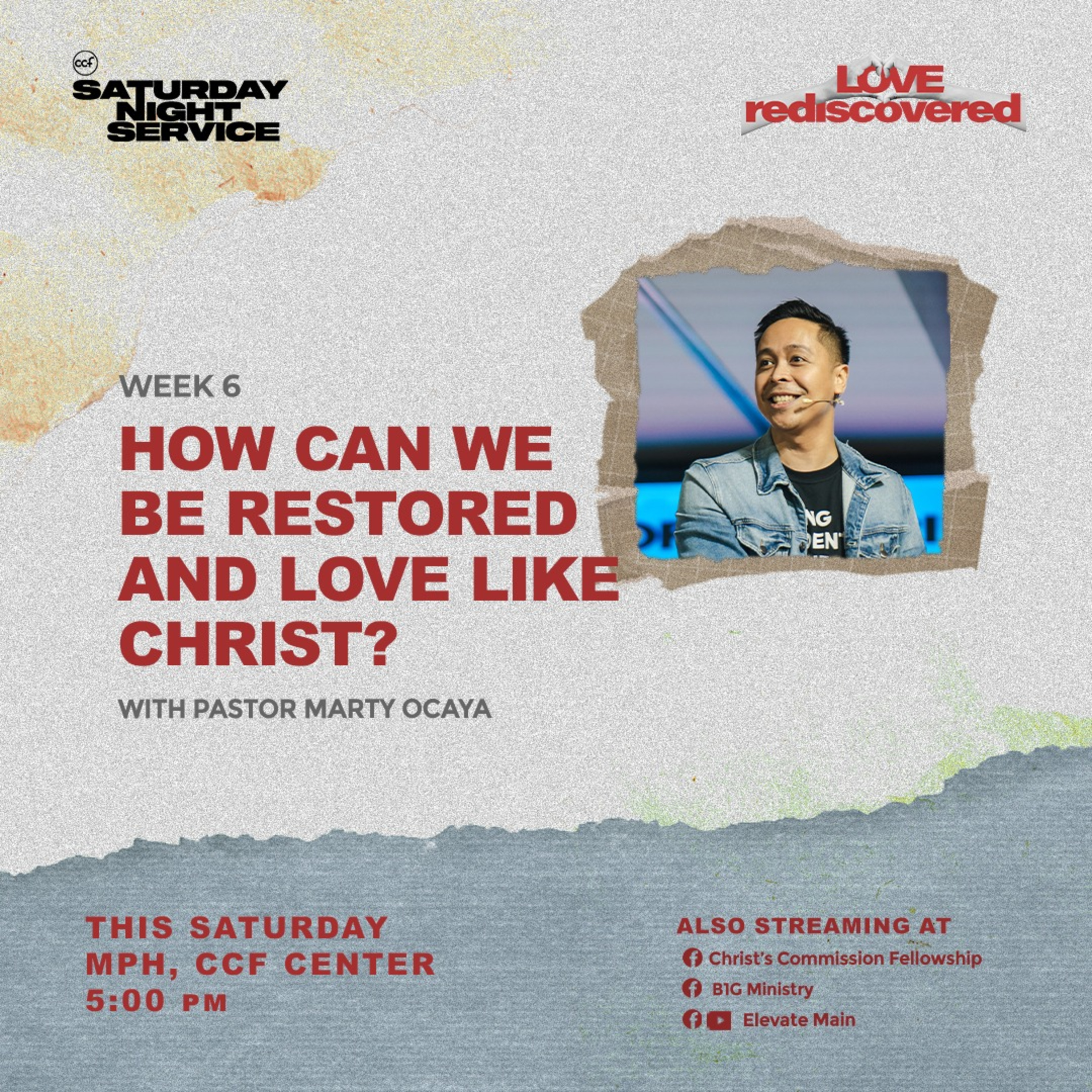 LOVE REDISCOVERED | Love Is Tough And Tender | Pastor Marty Ocaya
