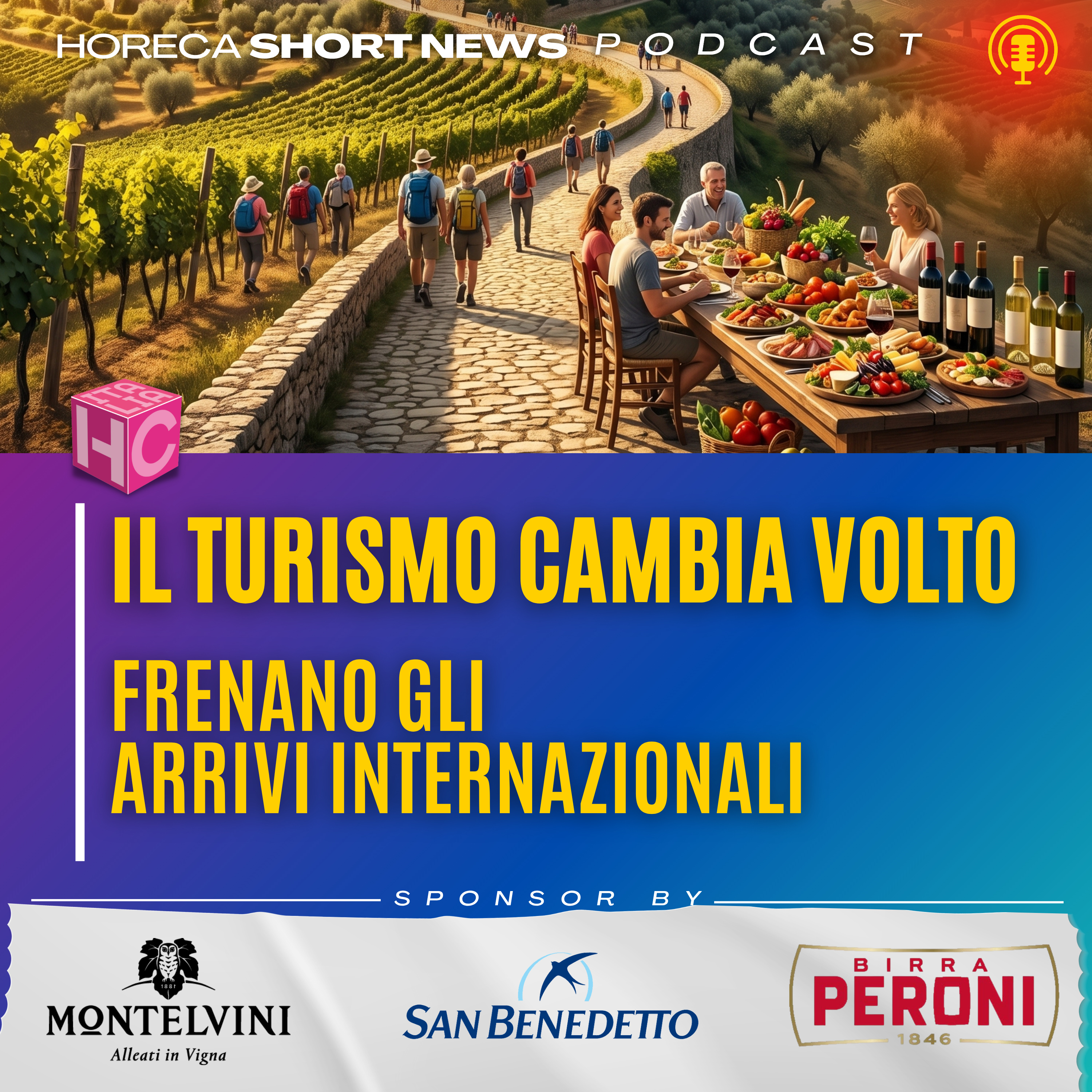 ✈️Turismo vale il 13% del Pil  📉Ma dall’estero si prevede un calo  🧳  invece il turismo di prossimità  🍽️Quello dei Borghi ed enogastronomia  episode artwork