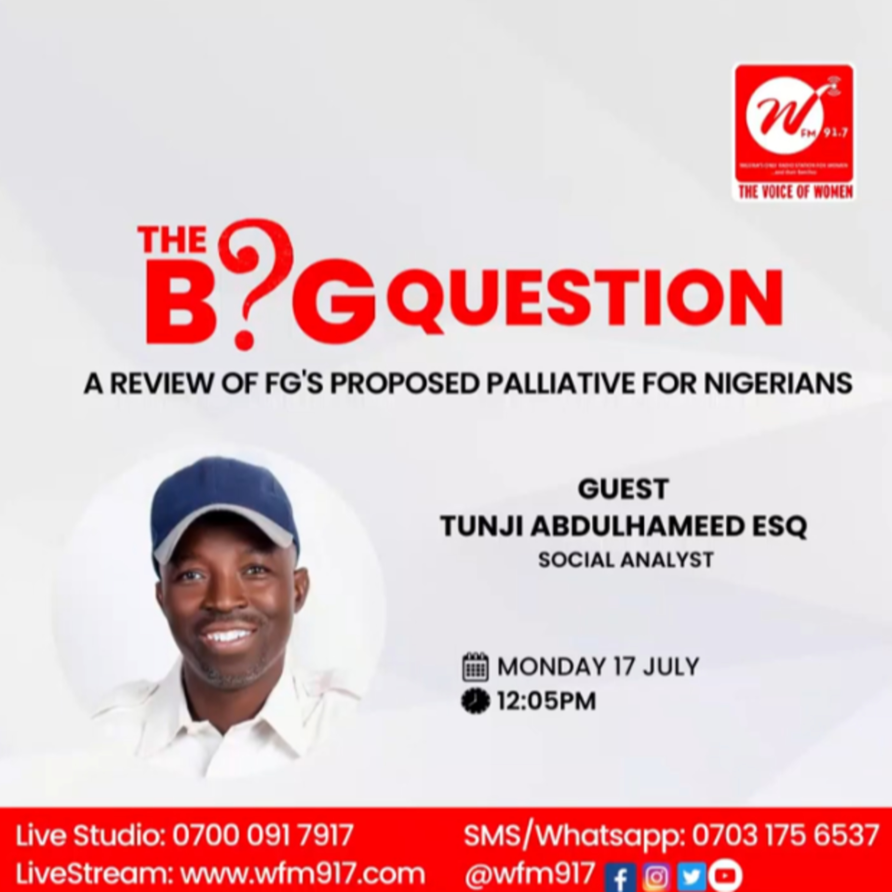 TheBigQuestion - A review of FG's proposed palliatives for Nigerians  episode artwork