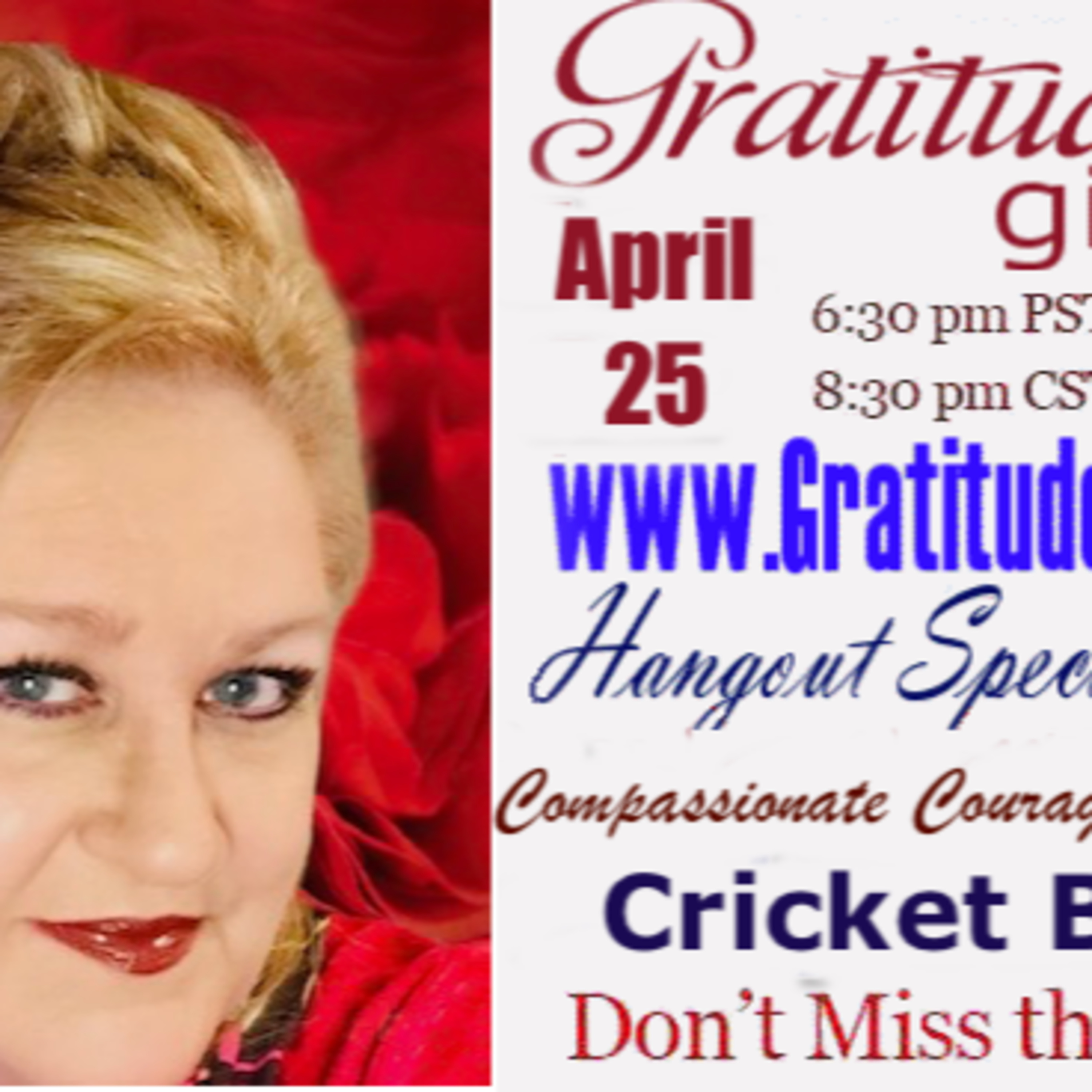 Gratitude Girls special guest Cricket Boyd episode artwork