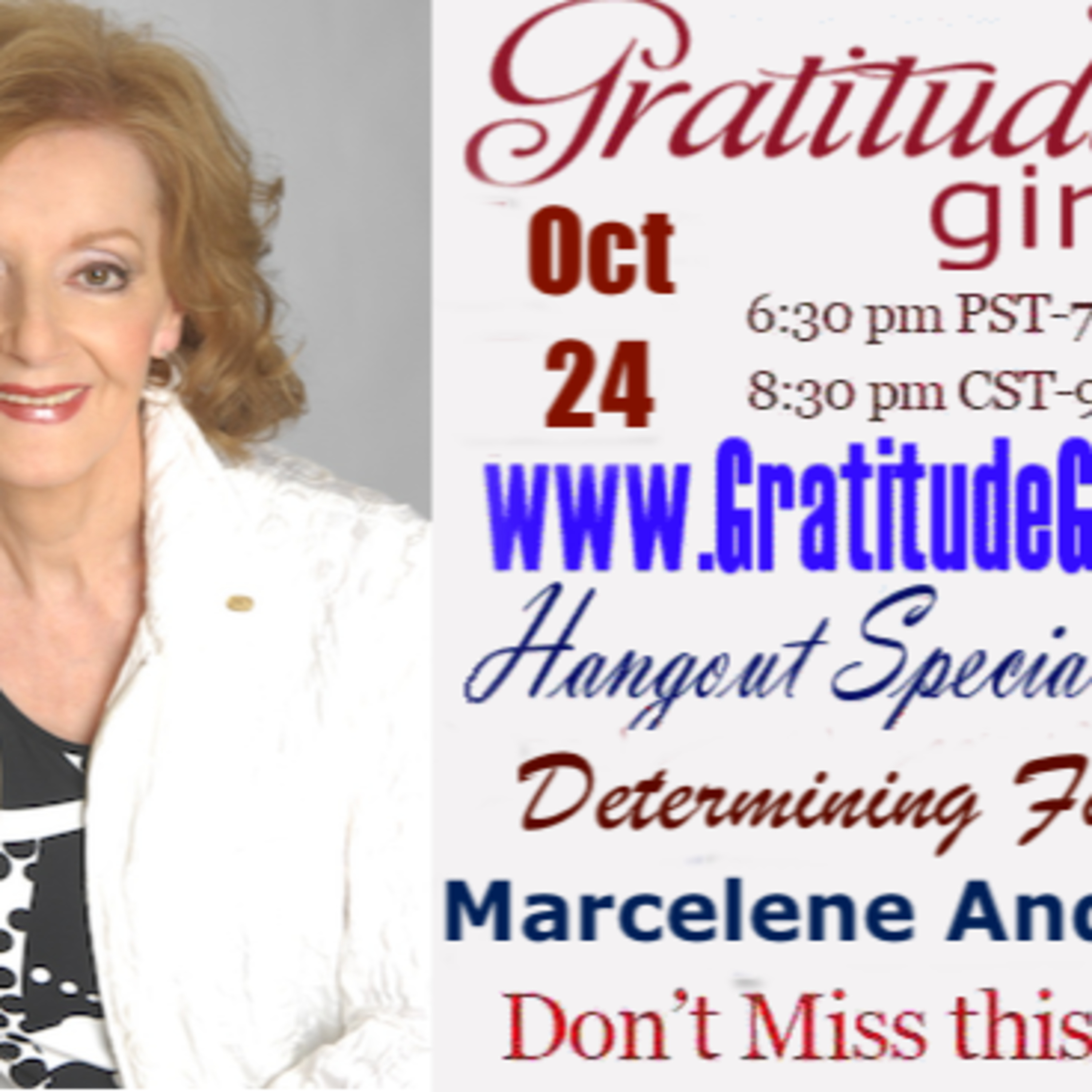 Gratitude Girls special guest Marcelene Anderson episode artwork