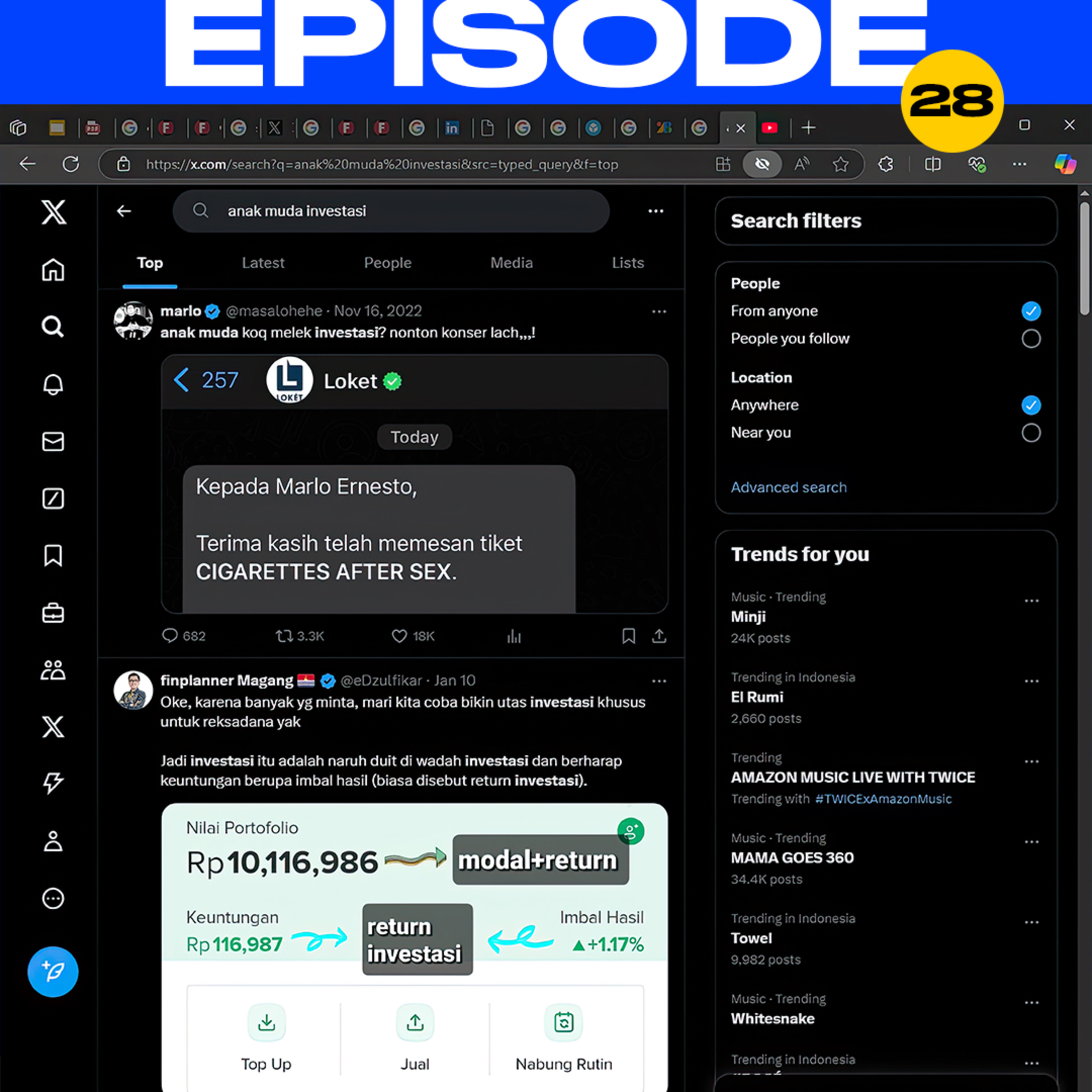 INVESTASI??! MITOS ATAU FAKTA - Sruput Nendang S8 E28 episode artwork