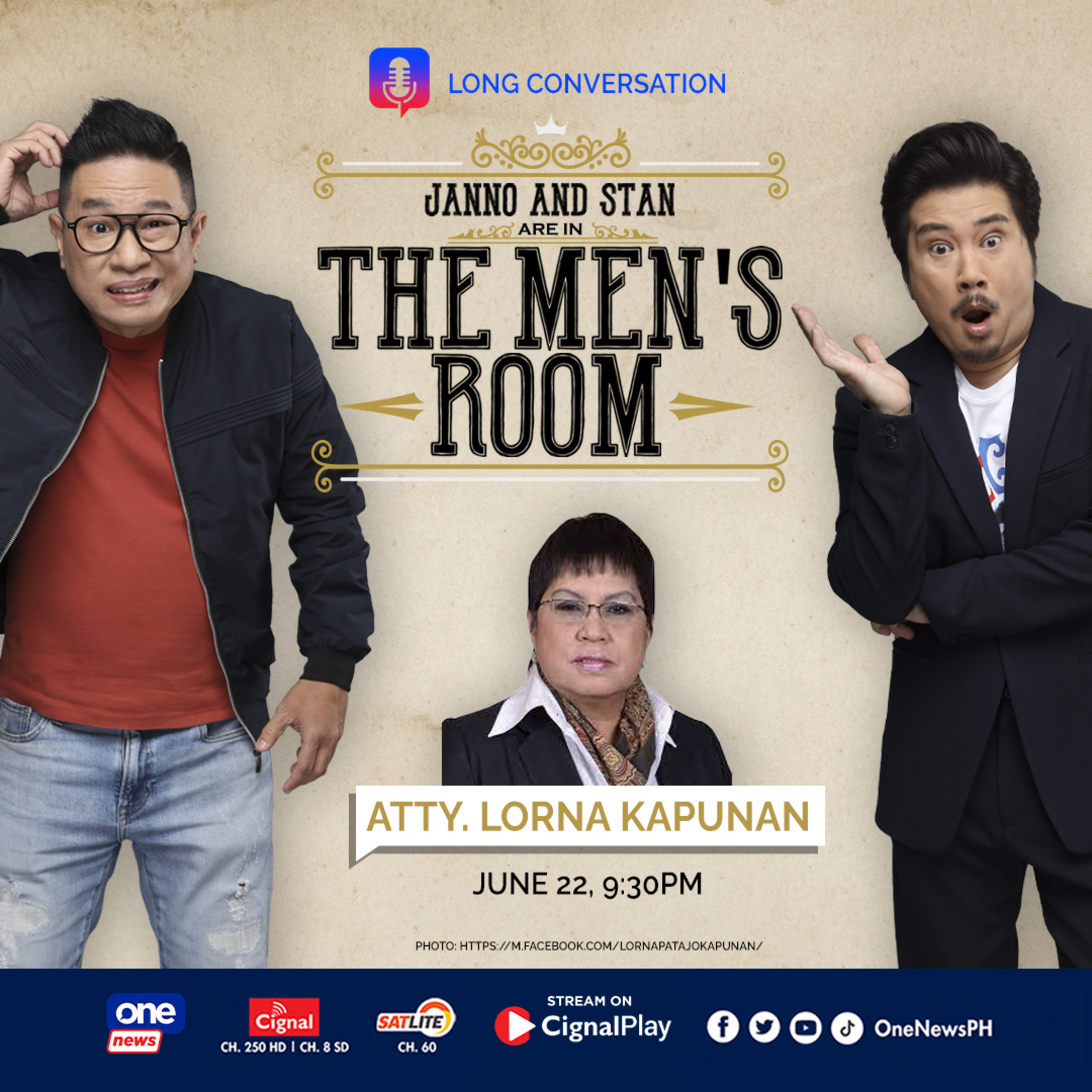 Atty Lorna Kapunan - The Men's Room with Janno and Stanley episode artwork