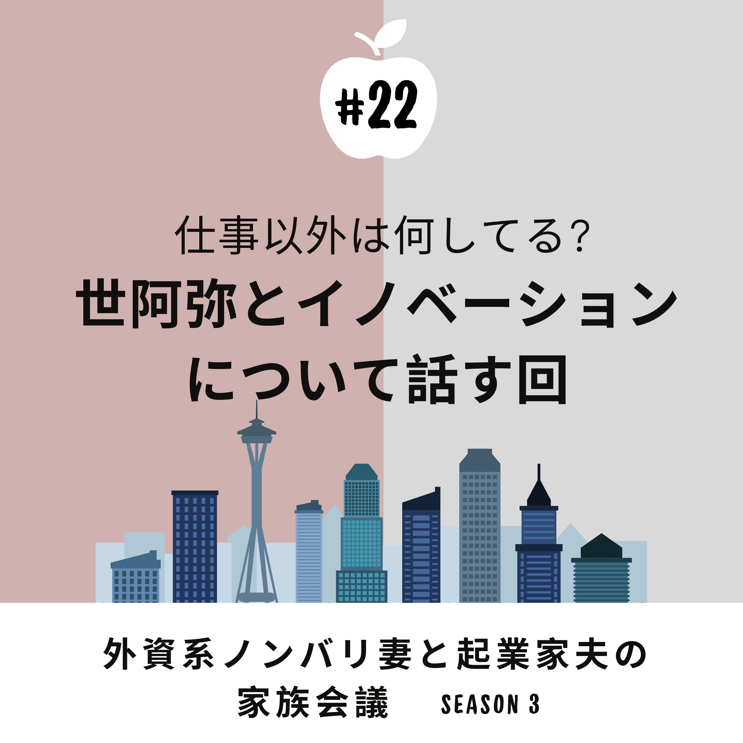 #22 仕事以外で何してる? 結果、世阿弥とイノベーションの話に行き着いた回