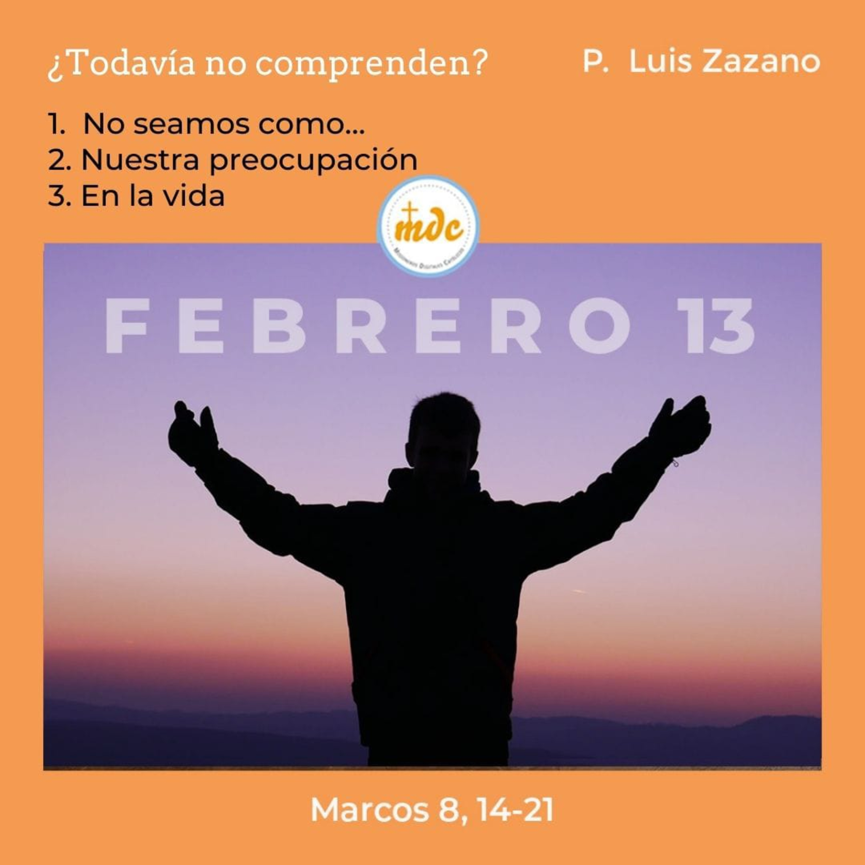 Reflexión diaria del Evangelio por el P. Luis Zazano