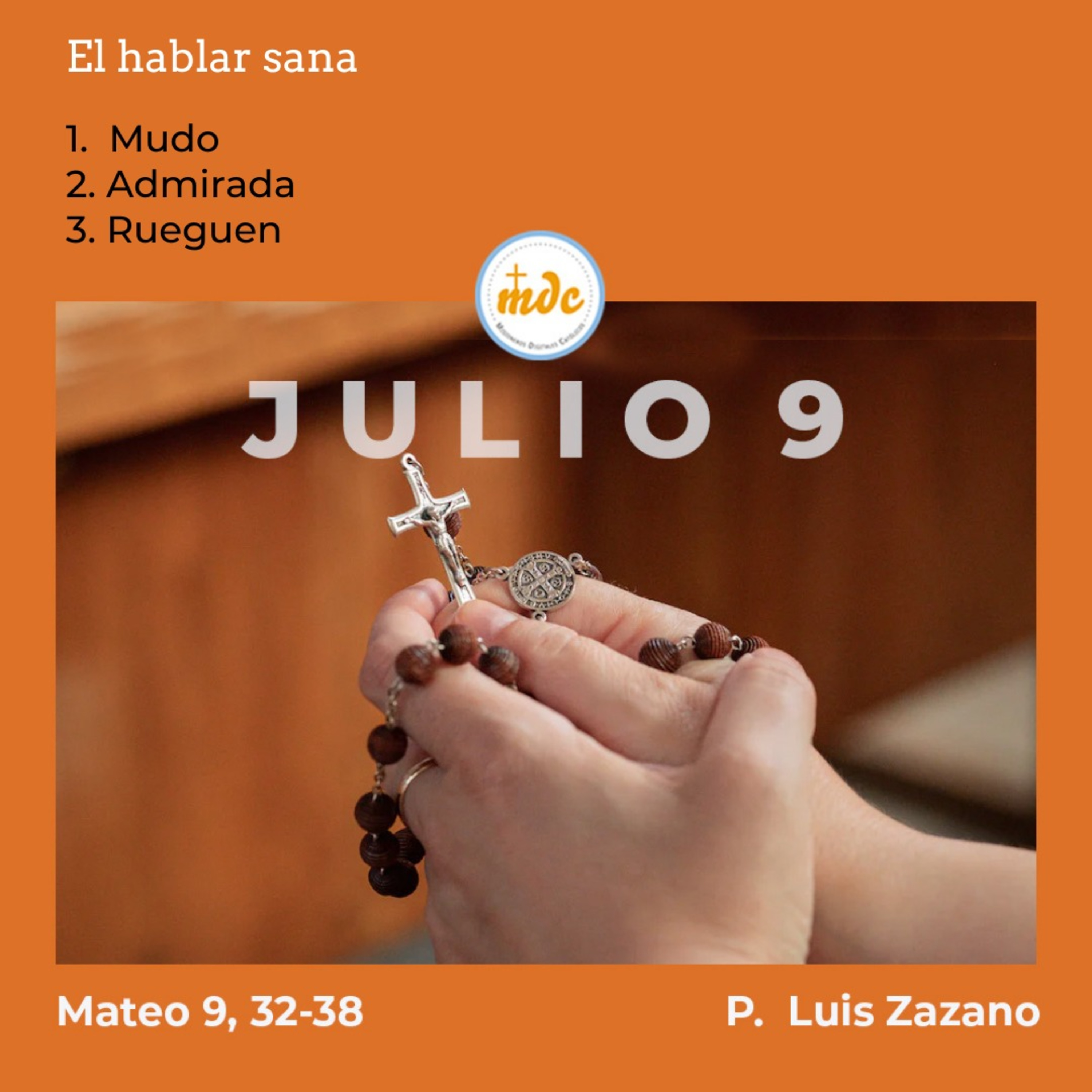 Reflexión diaria del Evangelio por el P. Luis Zazano