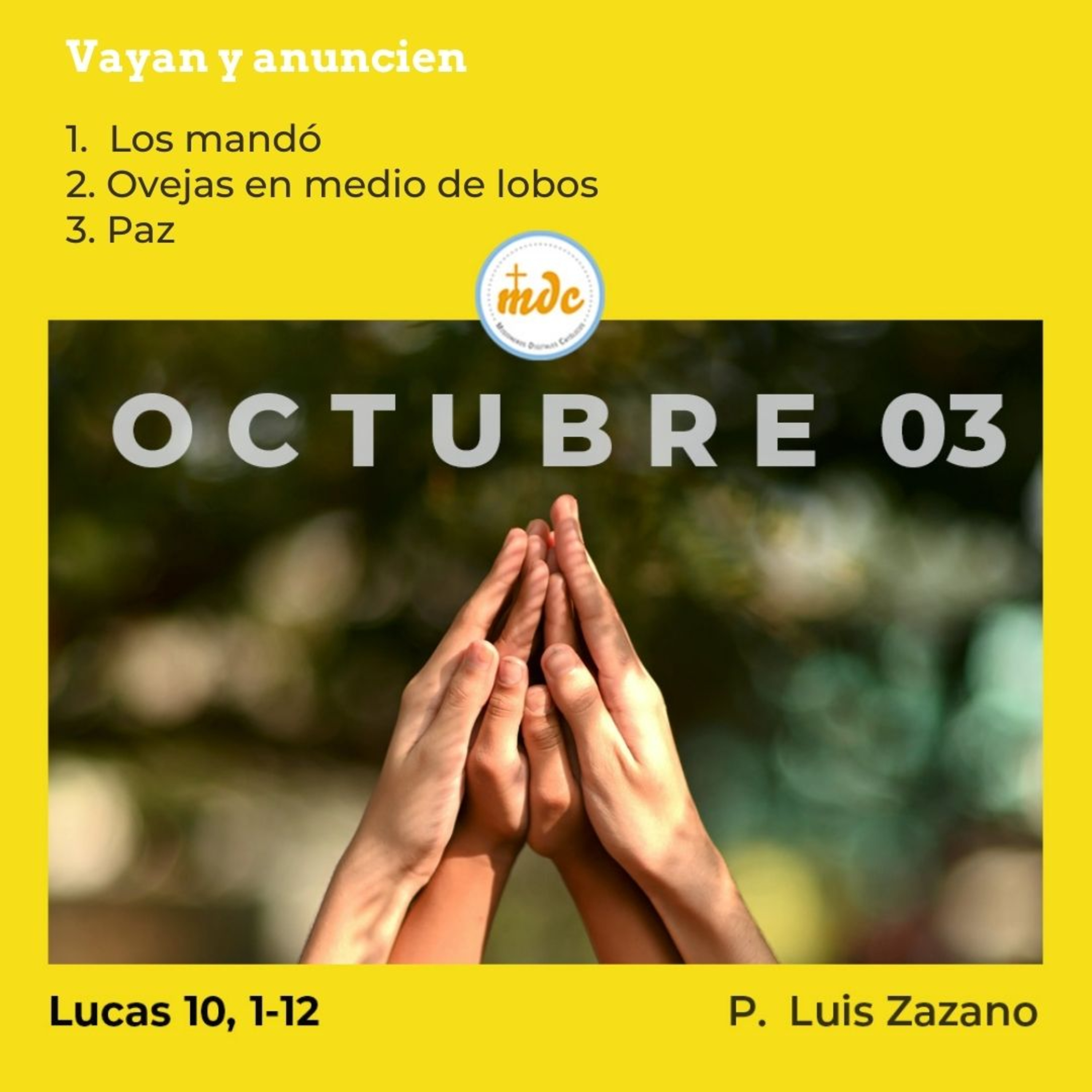 Reflexión diaria del Evangelio por el P. Luis Zazano
