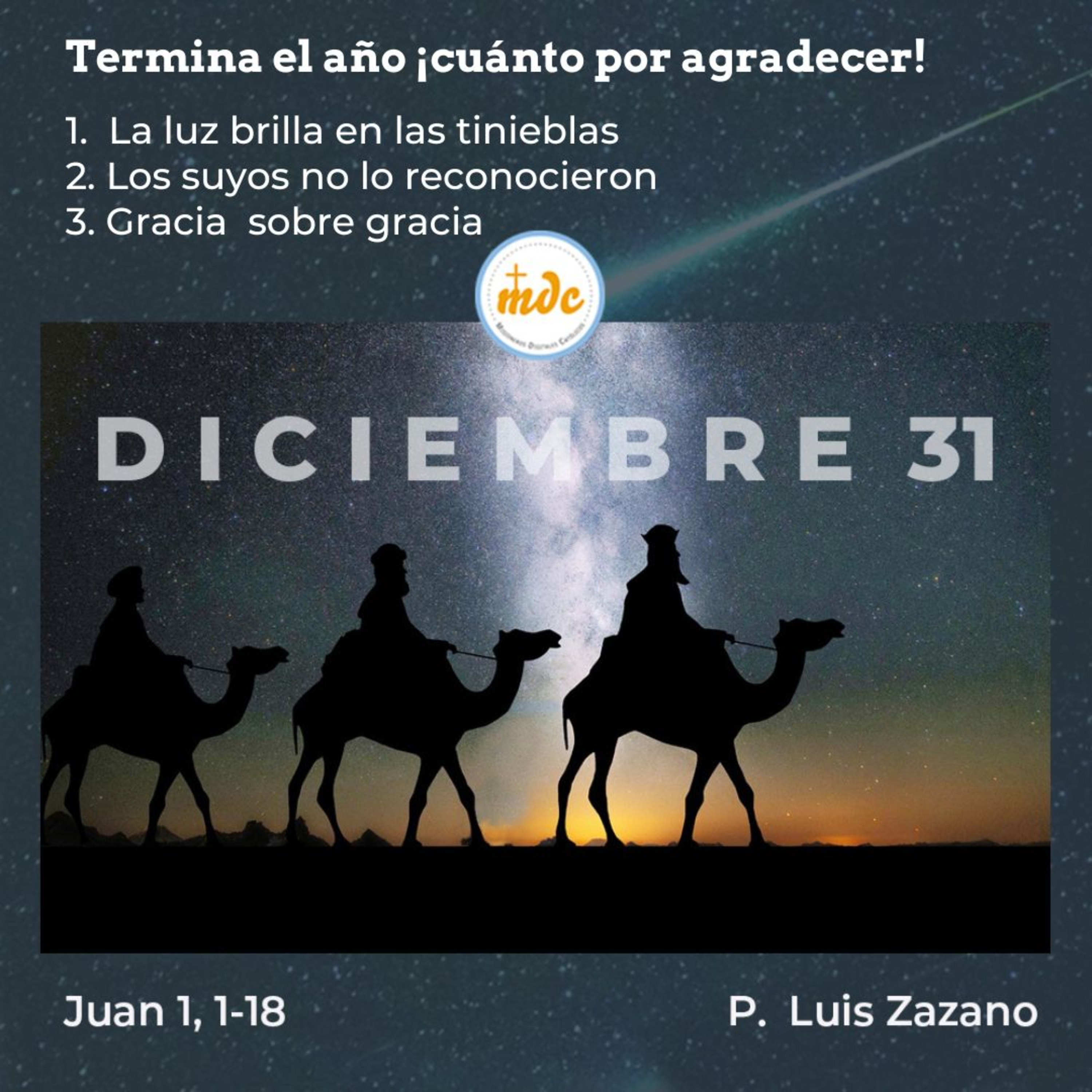 Reflexión diaria del Evangelio por el P. Luis Zazano